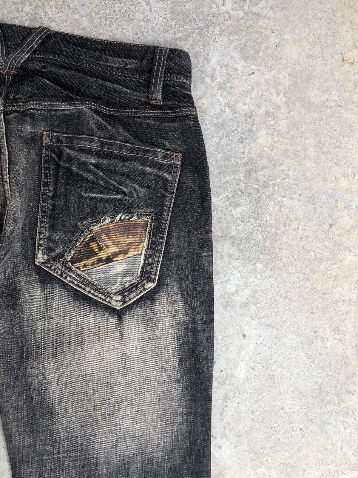 If Six Was Nine Japanese Hideways Flared Jeans Distressed Patchwork Jeans Size US 31 - 10 Thumbnail