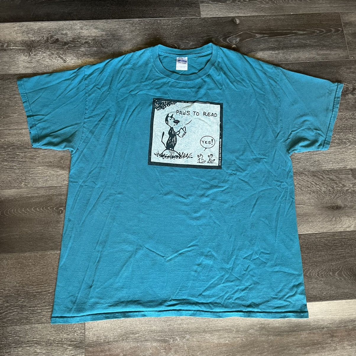 Vintage Vintage 2000s Mutts Comic Strip Paws to Read Graphic T Shirt Size US XL / EU 56 / 4 - 1 Thumbnail