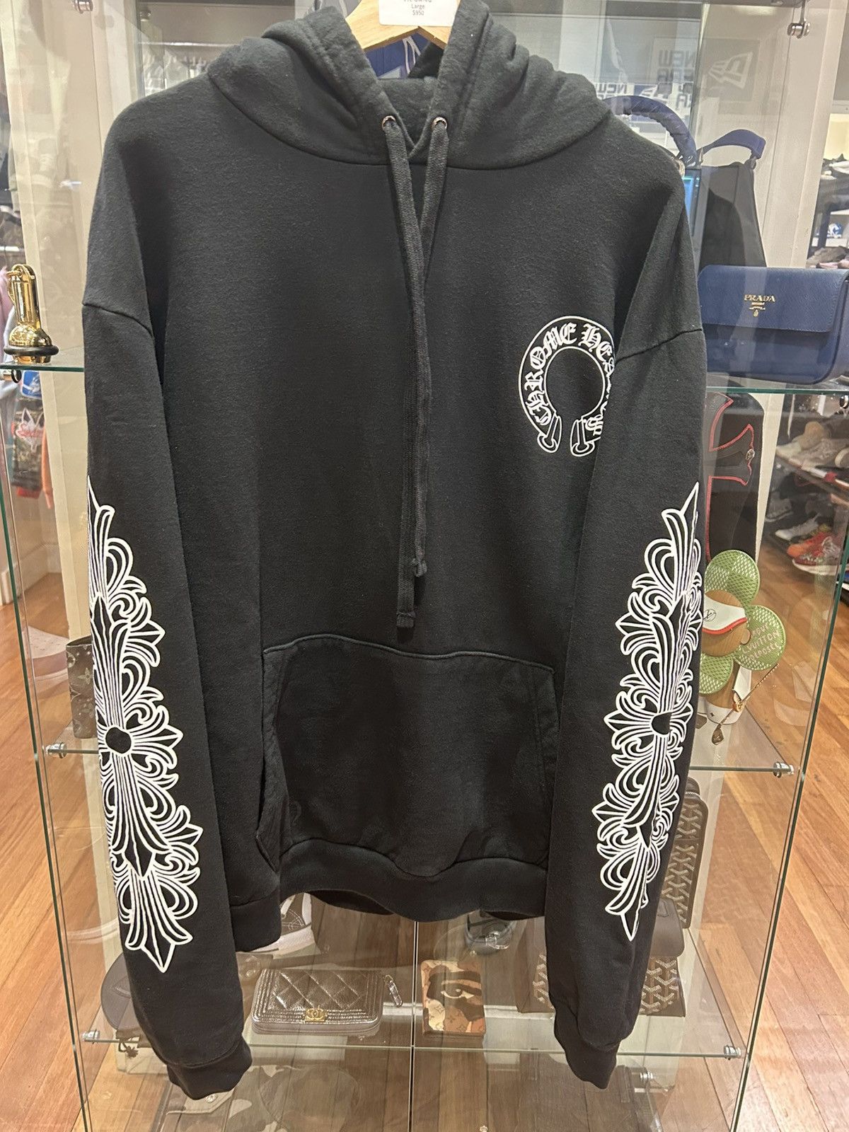 Chrome Hearts Chrome Hearts Floral Cross Horse Shoe Hoodie