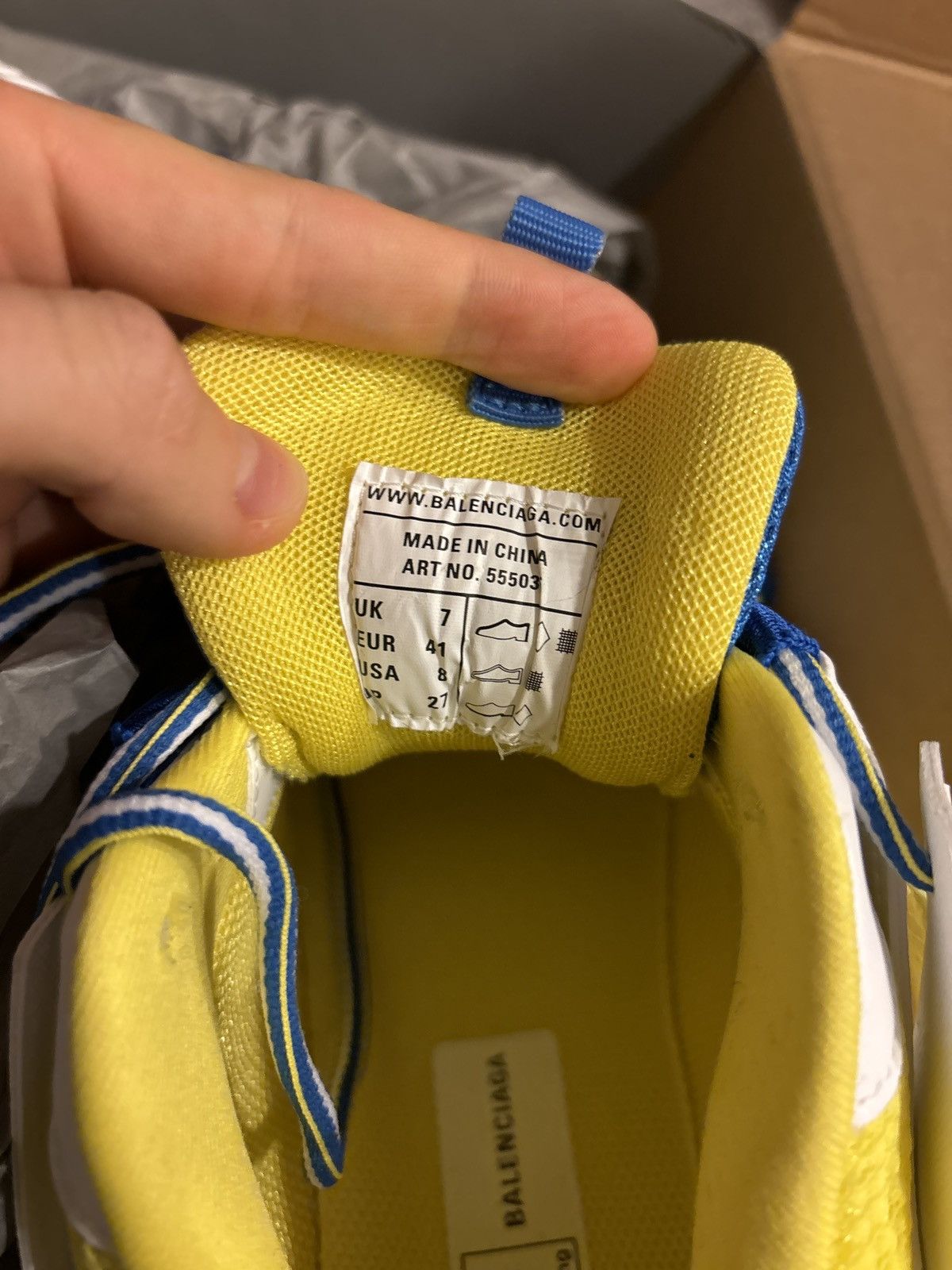 Balenciaga Balenciaga Yellow/Blue/White LED Tracks Size US 8 / EU 41 - 6 Thumbnail