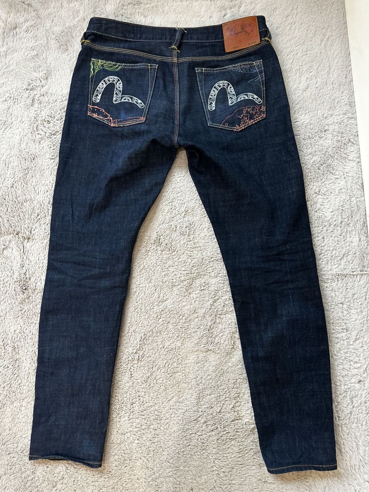 Evisu Evisu straight leg Japanese denim jeans Size US 31 - 1 Thumbnail