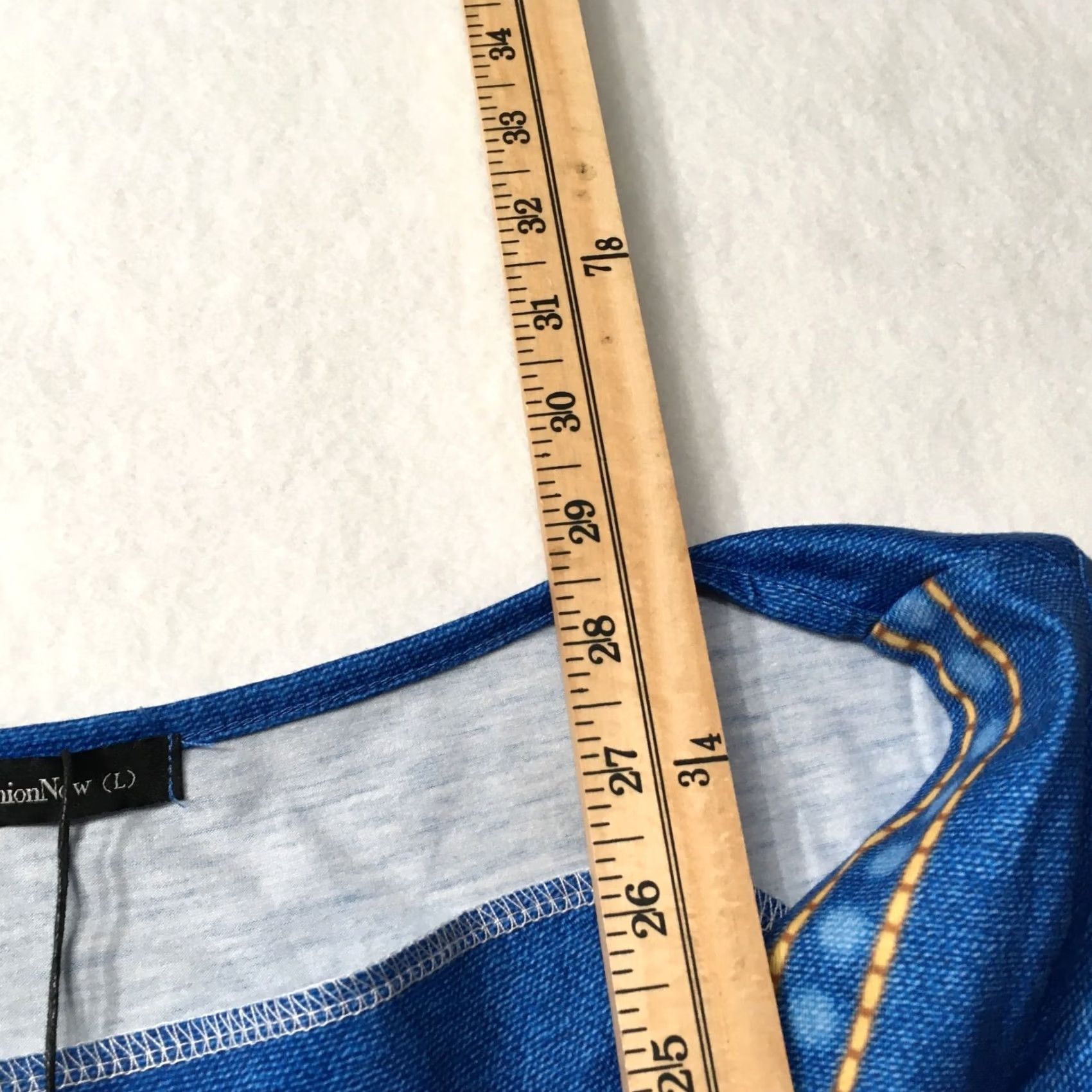Fashion Nova Just Fashion Now Top Womens large bohemian Short Sleeve blue Size L / US 10 / IT 46 - 7 Thumbnail