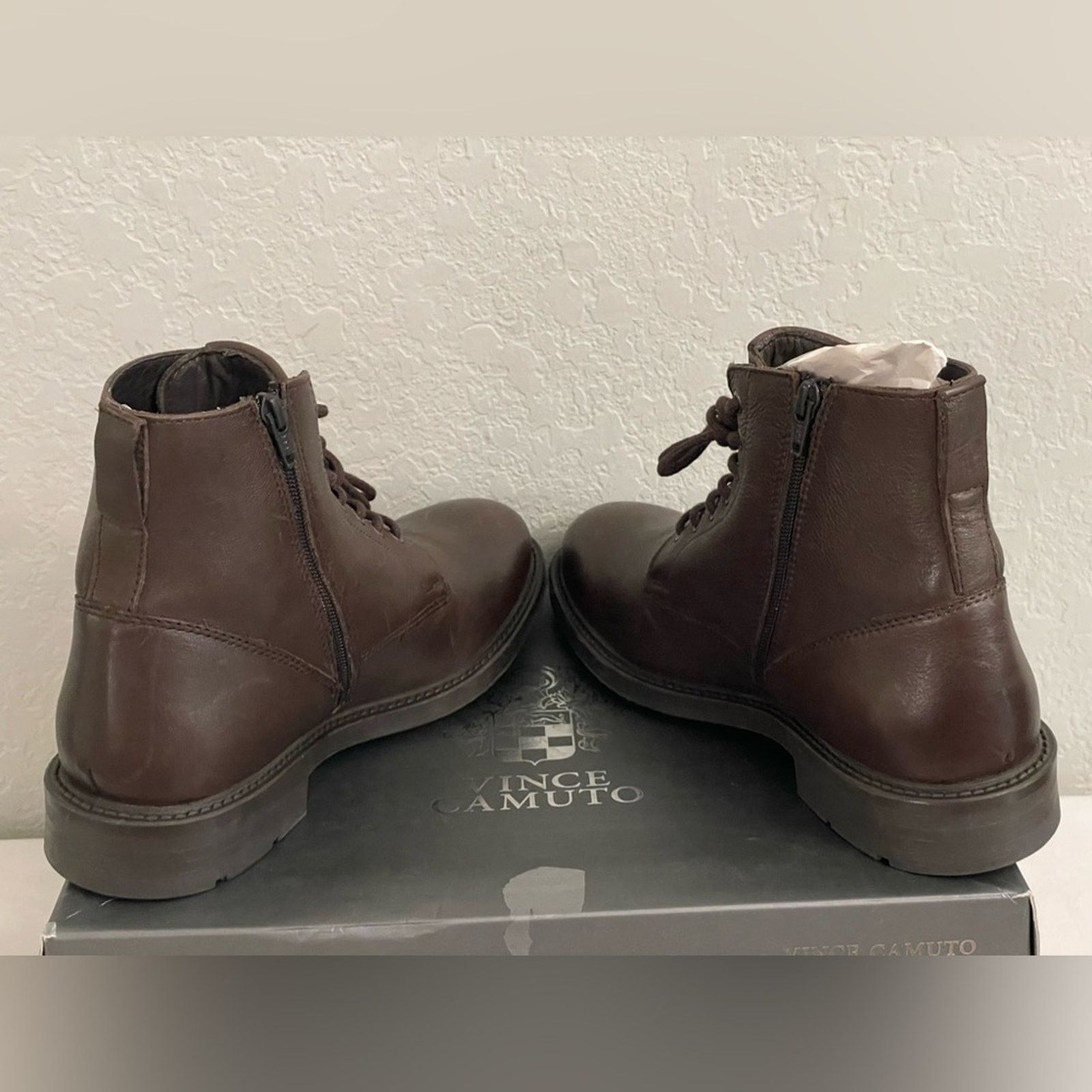 Vince Camuto Vince Camuto Langston Leather Lace Up Boot w/ zipper Mens 9 Size US 9 / EU 42 - 8 Thumbnail