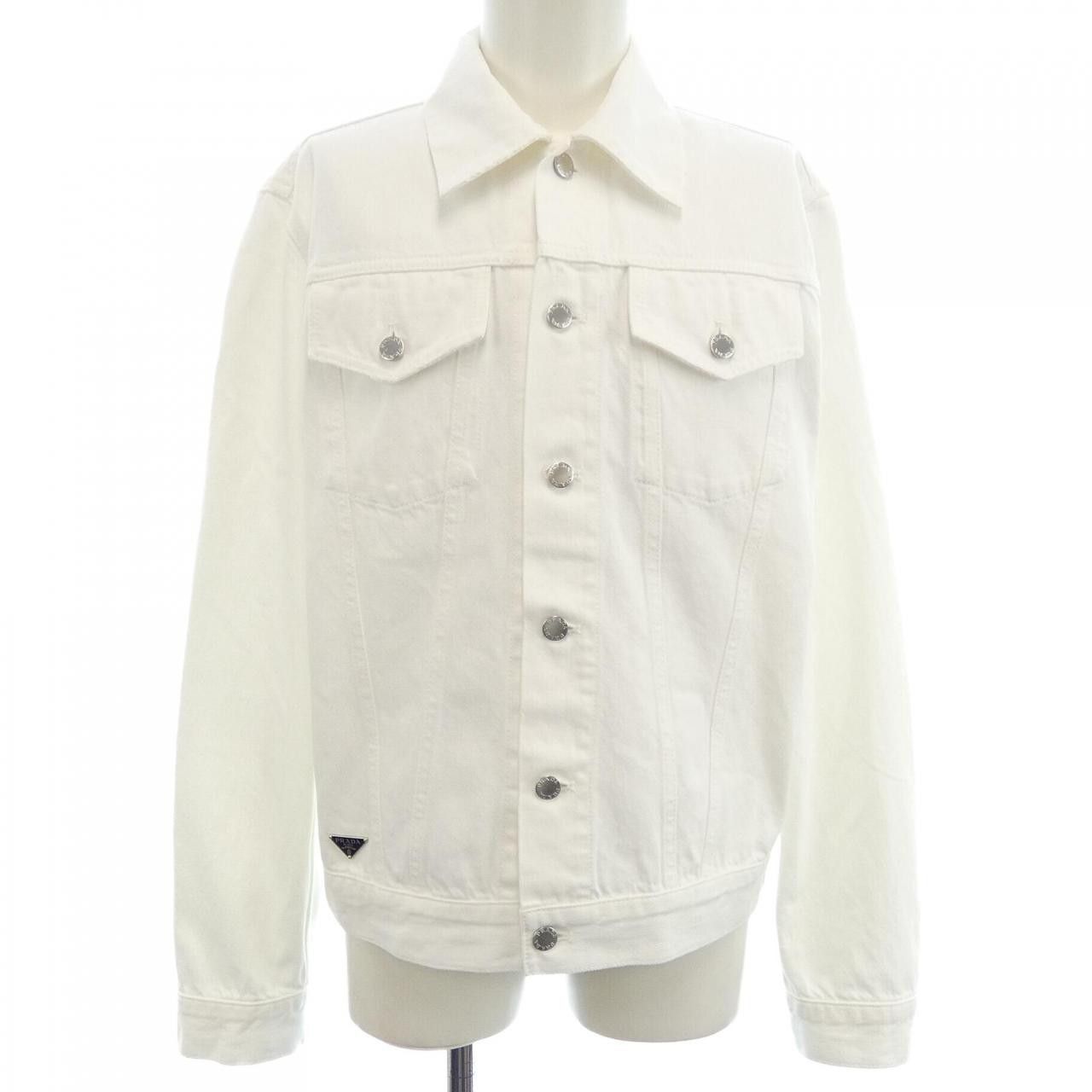 Prada Prada Prada Denim Jacket Textile Outerwear GEB227S23112PA DUTY FREE for USA Size ONE SIZE - 1 Thumbnail