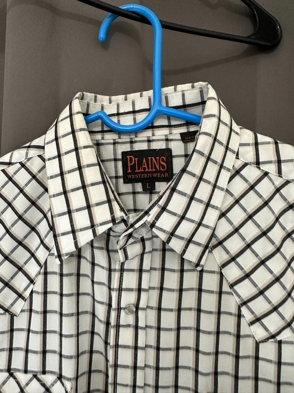 Plain Gravy PLAINS Western Shirt L | Black Plaid | Cowboy Style Size US L / EU 52-54 / 3 - 8 Thumbnail