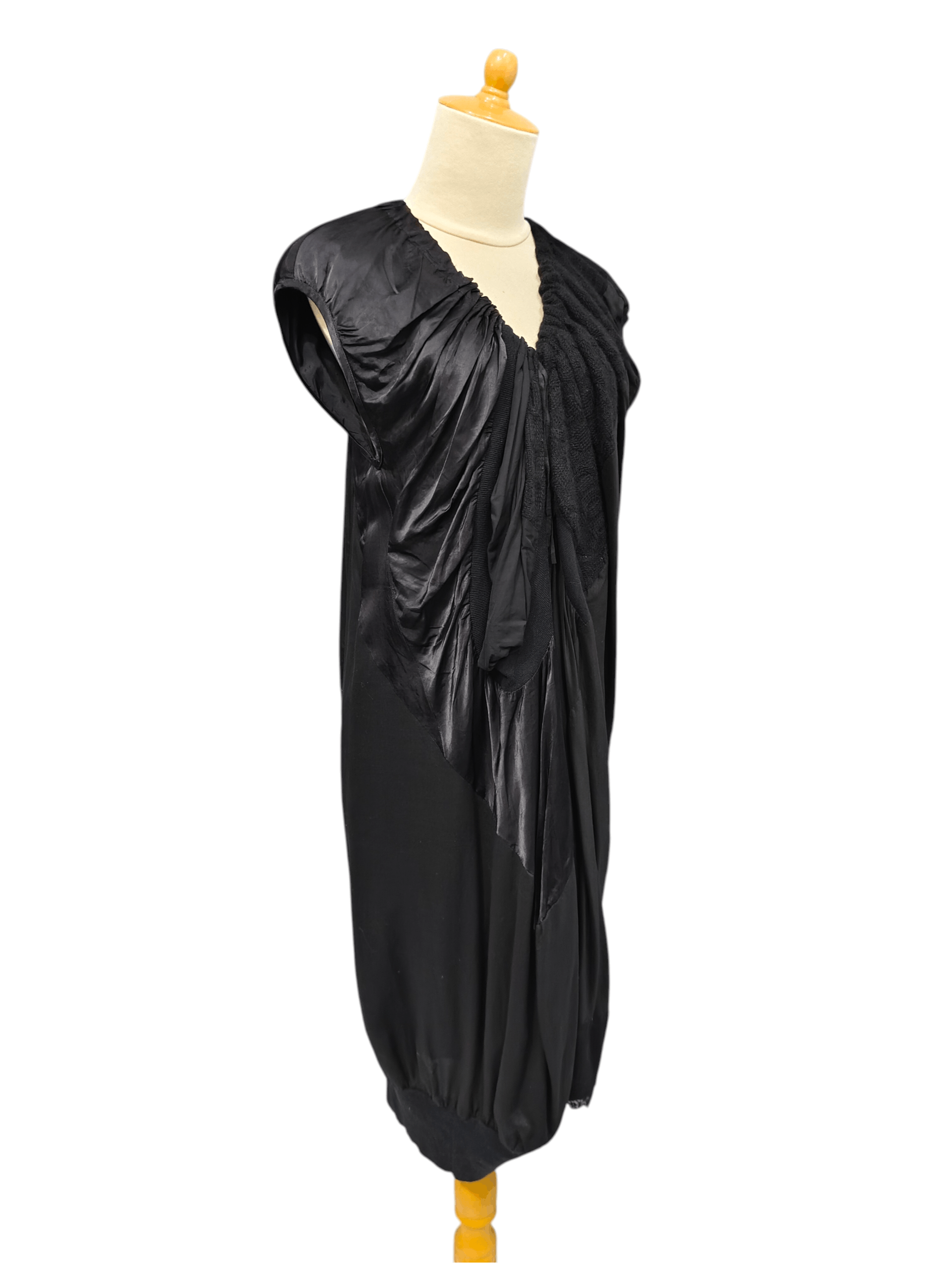 gomme 00s Gomme- Archive Asymmetric Mixed Draped Cocoon Dress Size L / US 10 / IT 46 - 3 Thumbnail