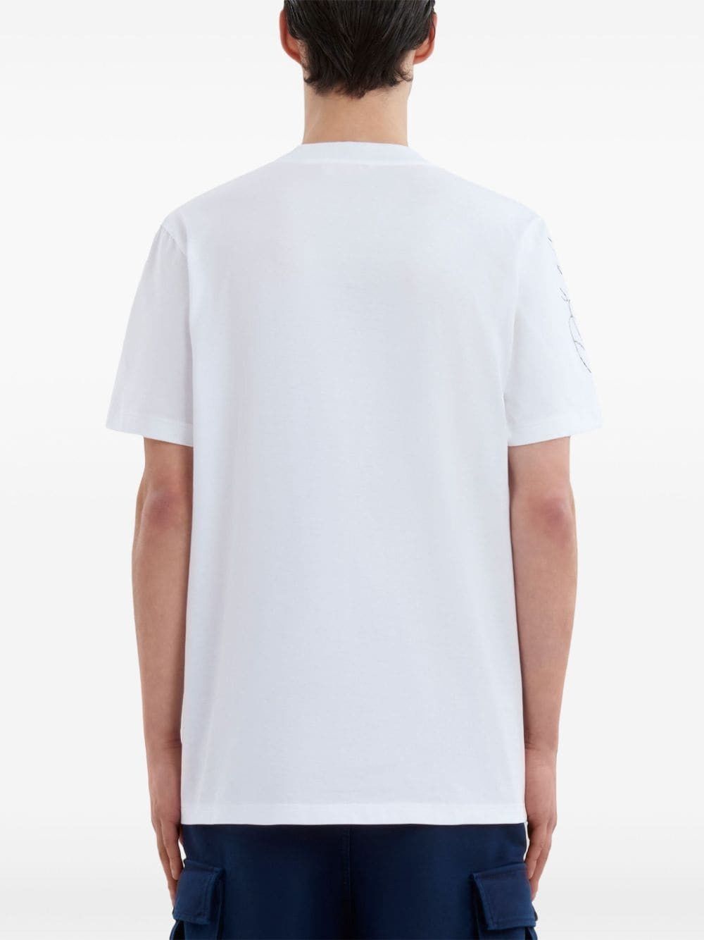 Marni o1w1db11025 Logo-Print Cotton T-Shirt in White Size US S / EU 44-46 / 1 - 4 Thumbnail