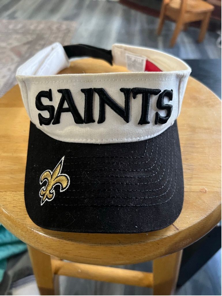 Reebok Men's Reebok New Orleans Saints White Black Visor Hat Size ONE SIZE - 1 Thumbnail