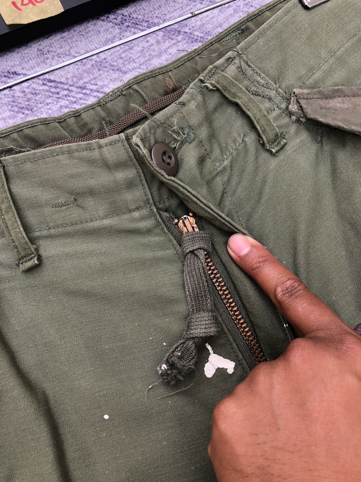 Designer × Vintage Very Rare Cargo Pants Art Colour Paint W30 x L37 Size US 30 / EU 46 - 9 Thumbnail