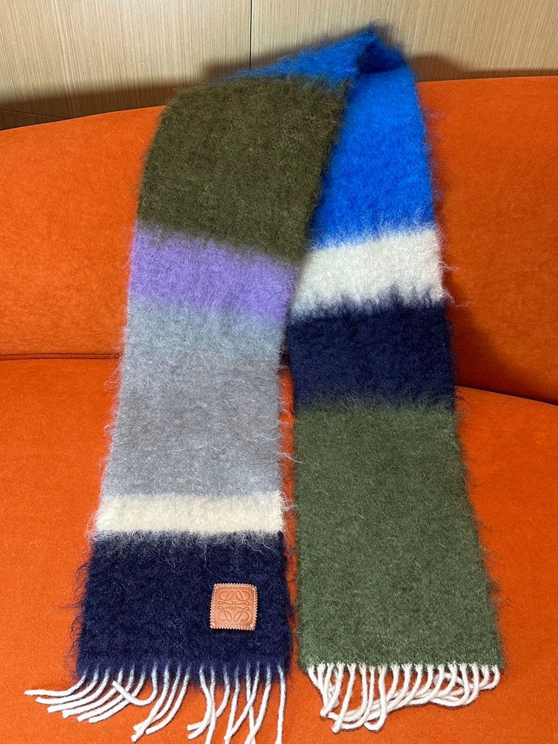 Loewe LOEWE Blue, White, and Black Colored Scarf Size ONE SIZE - 3 Thumbnail