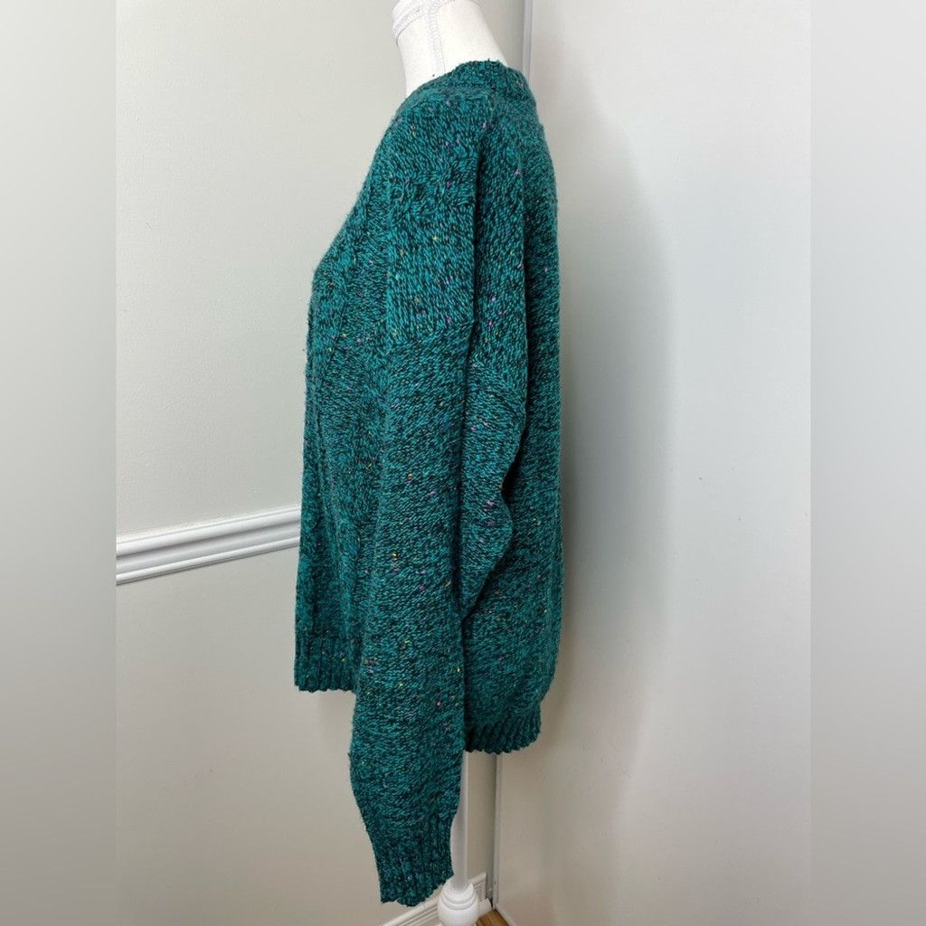 Vintage Vintage Wool Cable Knit Crew Neck Speckled Sweater L Size L / US 10 / IT 46 - 4 Thumbnail