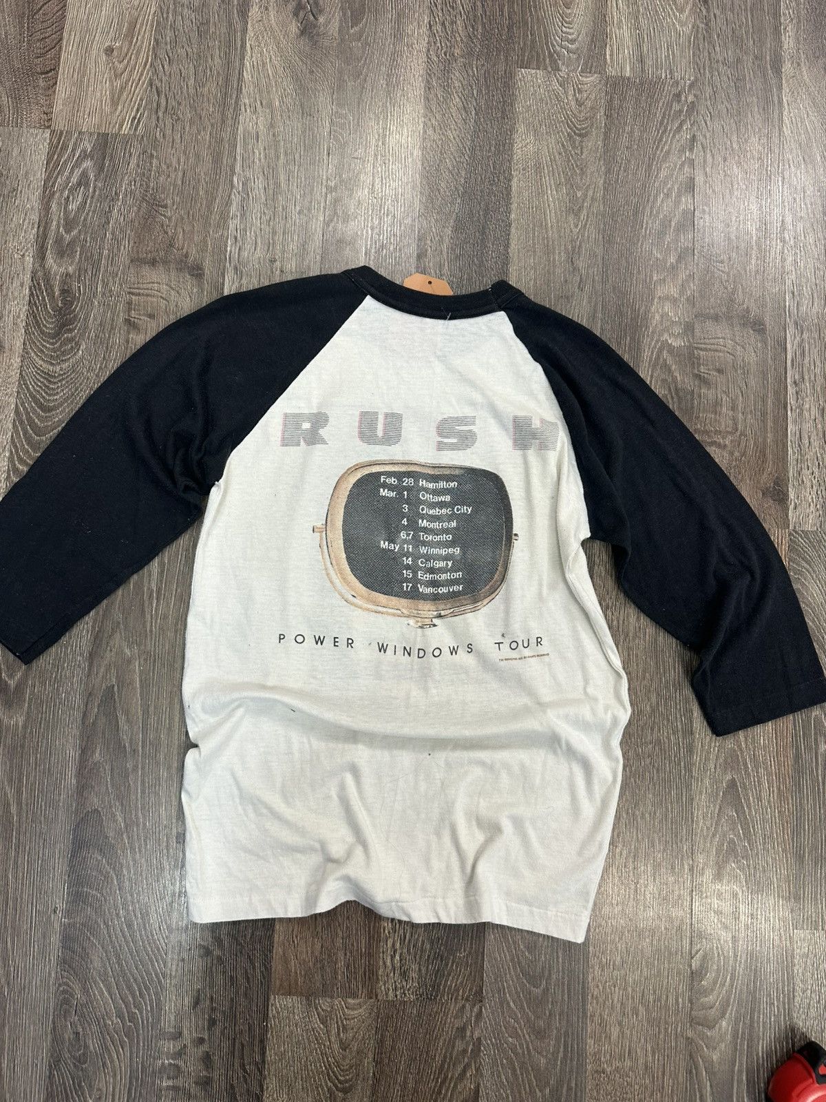 Band Tees Vintage 1985 RUSH power window band t shirt Size US M / EU 48-50 / 2 - 3 Thumbnail