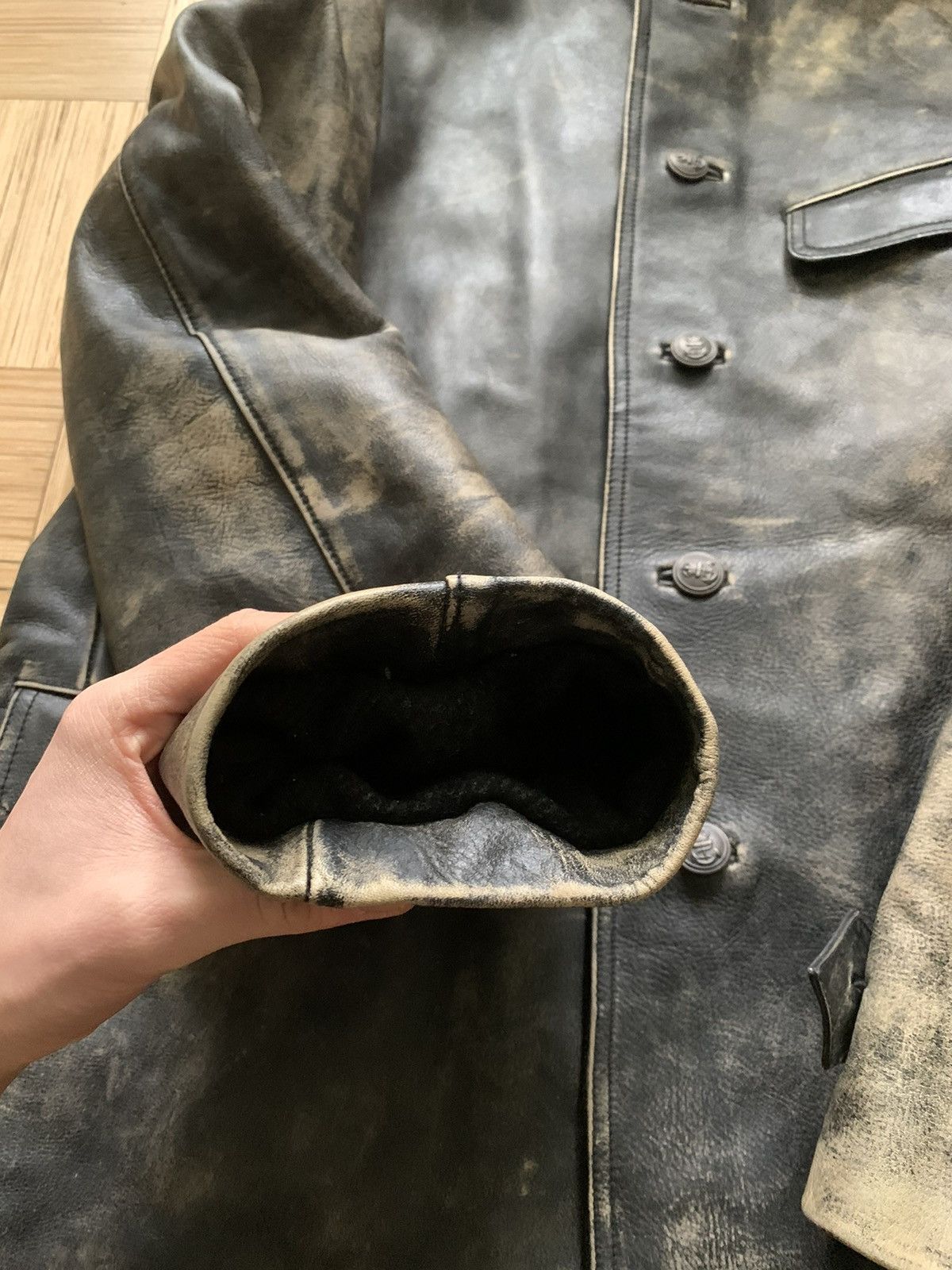 RRL Ralph Lauren Ralph Lauren Double RL RRL Leather Coat Jacket XL Size Size US XL / EU 56 / 4 - 6 Thumbnail