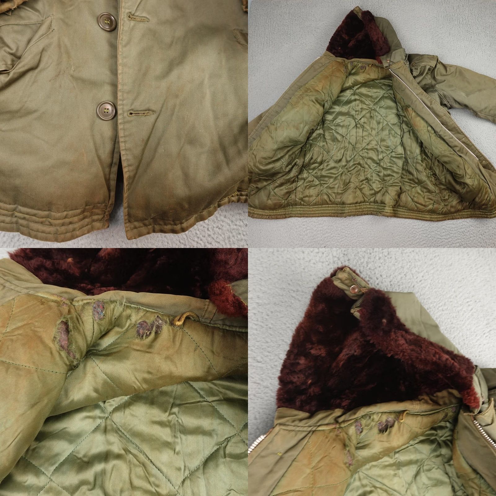 Vintage VINTAGE Nike Flight Coat Jacket Mens Large Green WW2 1940s Parka US Army Quilted Size US L / EU 52-54 / 3 - 8 Thumbnail