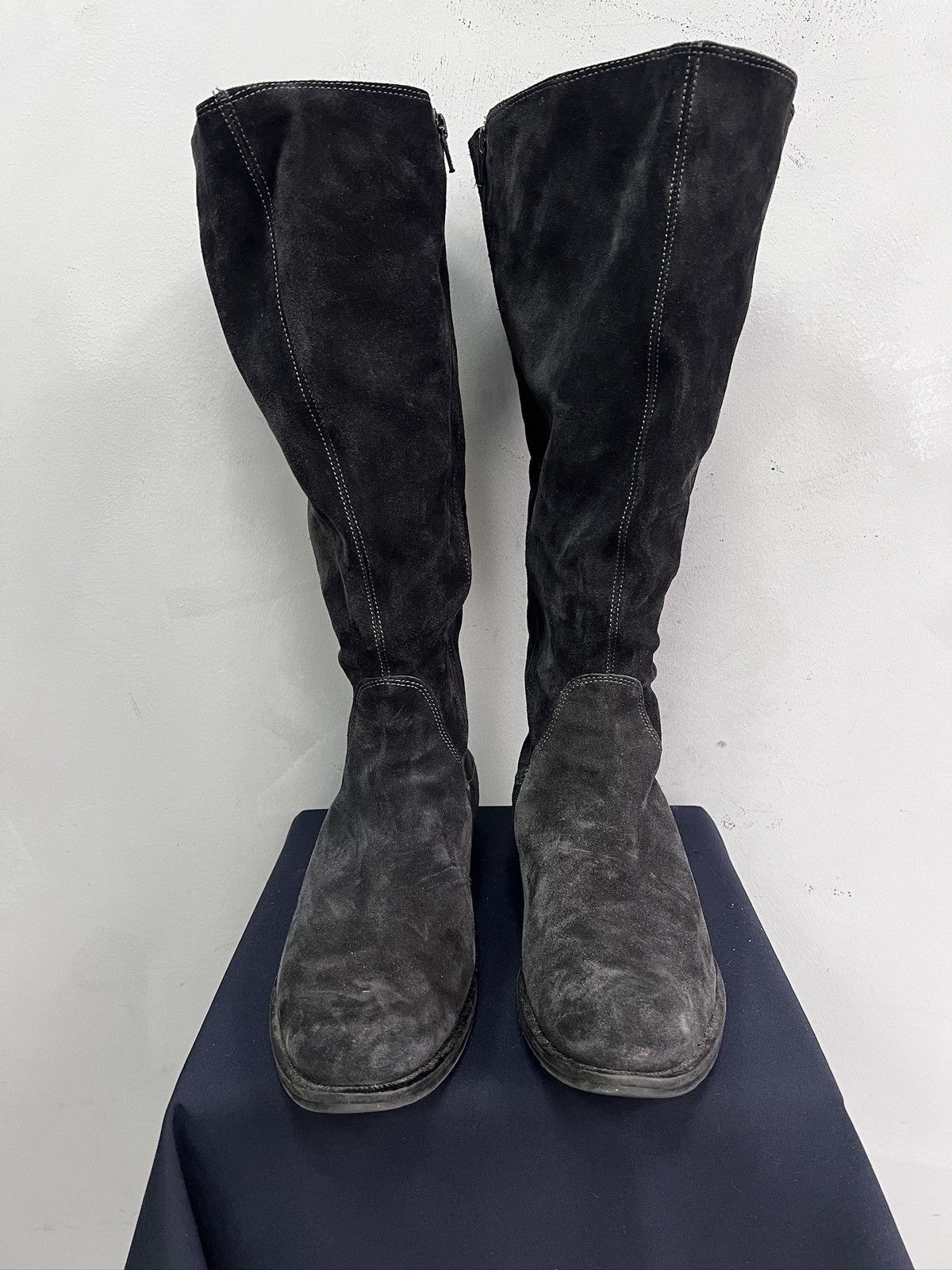 14th Addiction Leather ann demeulemeester style suede moto boots Size US 13 / EU 46 - 1 Thumbnail