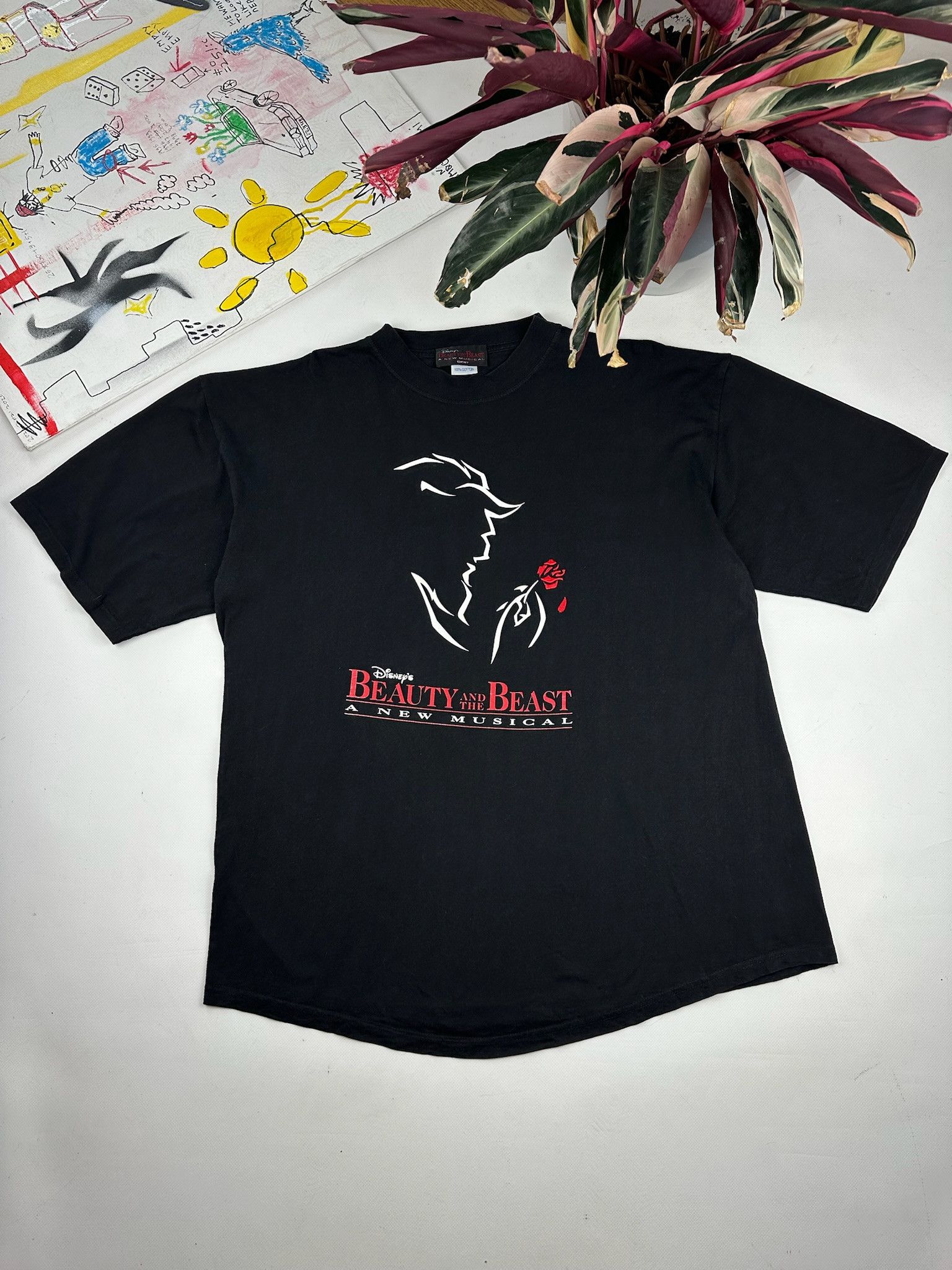 Disney 90's VINTAGE Beauty and the Beast Cartoons Movie Tee Disney Size US XL / EU 56 / 4 - 1 Thumbnail