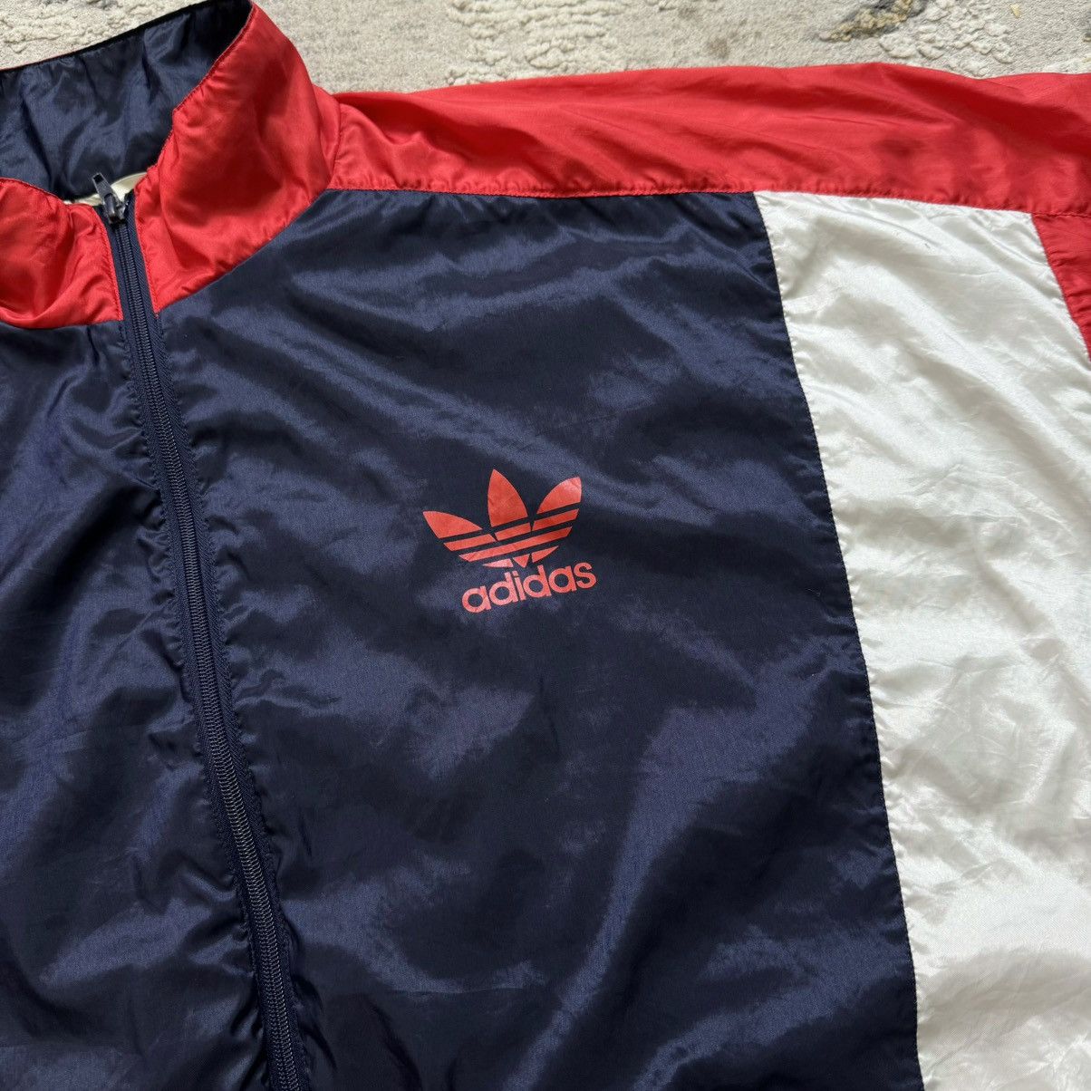 Adidas Vintage 80s Adidas Trefoil Windbreaker Jacket Size US XL / EU 56 / 4 - 4 Thumbnail