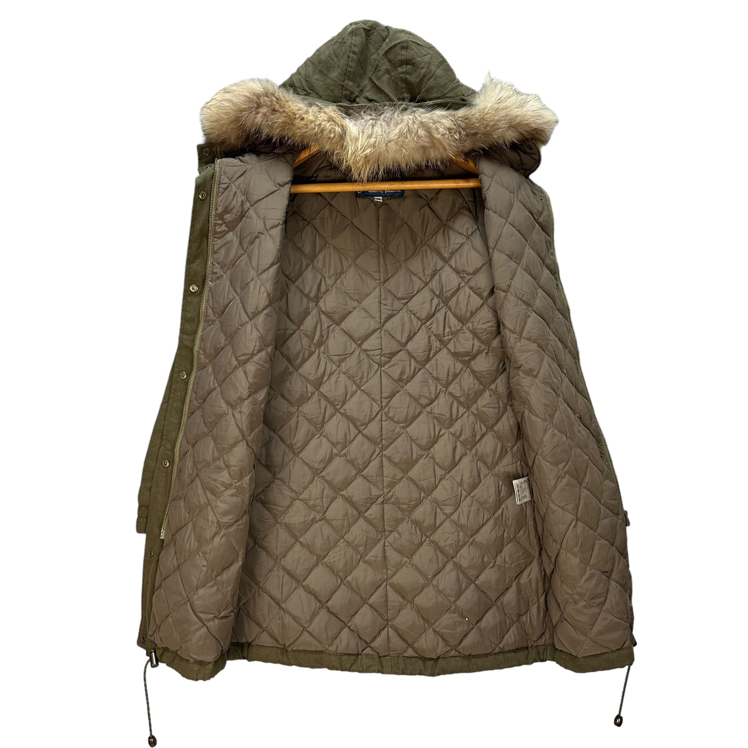 Ford FORD MILLS Raccoon Fur Hooded Wool Parka #A24-0552 Size XS / US 0-2 / IT 36-38 - 7 Thumbnail
