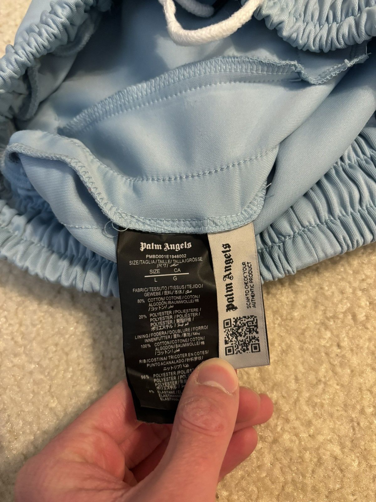 Palm Angels Palm Angels Track Shorts Dusty Blue Size US 34 / EU 50 - 5 Thumbnail