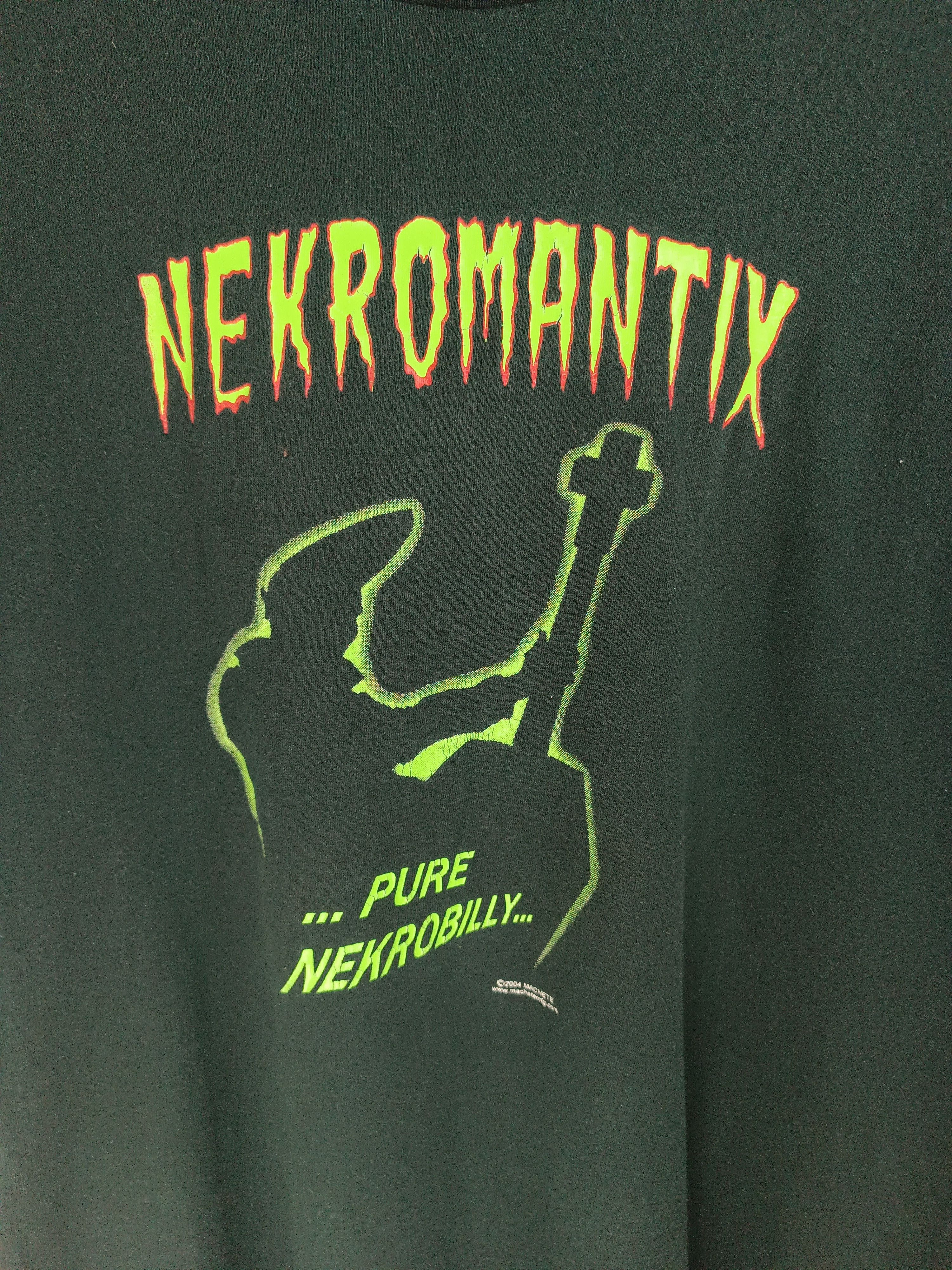 Band Tees THRASHED FADED VINTAGE '04 NEKROMANTIX 'PURE NECROBILLY' afi Size US XL / EU 56 / 4 - 9 Thumbnail