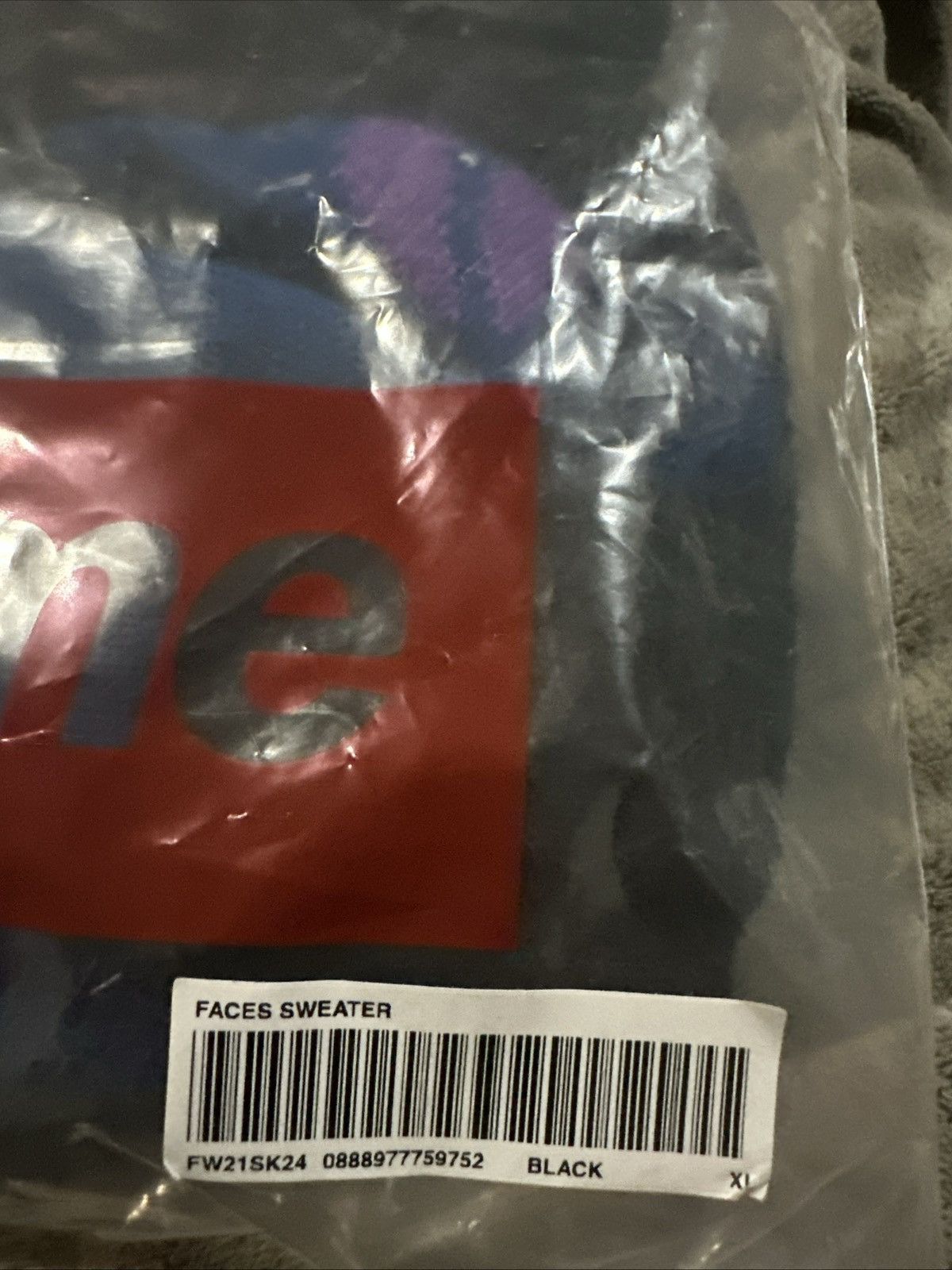 Supreme Supreme Faces Sweater Black Size XL FW21 Box Logo BOGO Size US XL / EU 56 / 4 - 3 Thumbnail