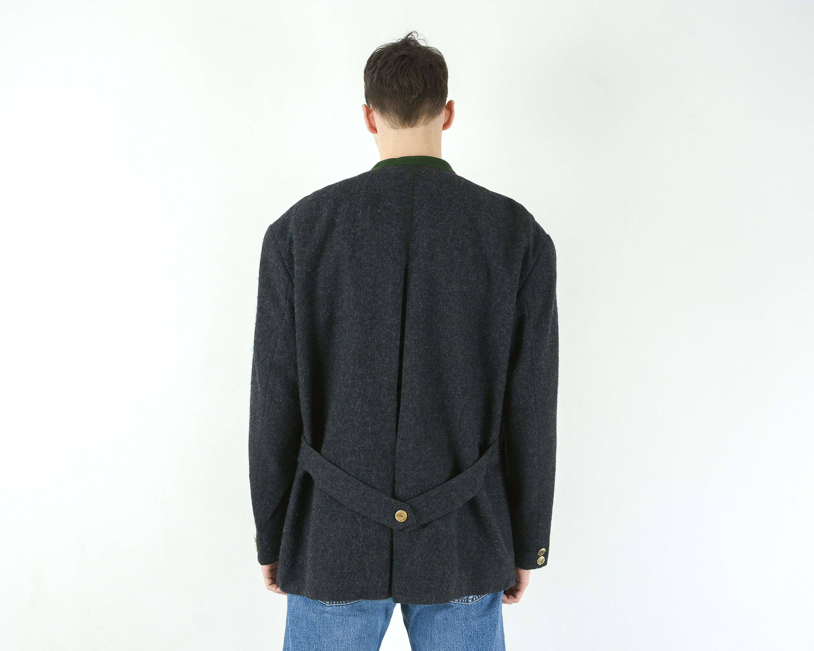 Other × Vintage TRAUNSEE Trachten UK 46 US Blazer Wool Jacket Embroidered Size 46R - 6 Thumbnail