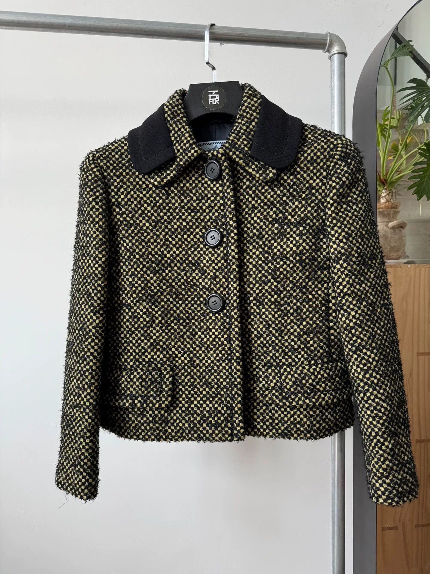 Prada Prada Wool Jacquard Short Coat Size S / US 4 / IT 40 - 1 Thumbnail