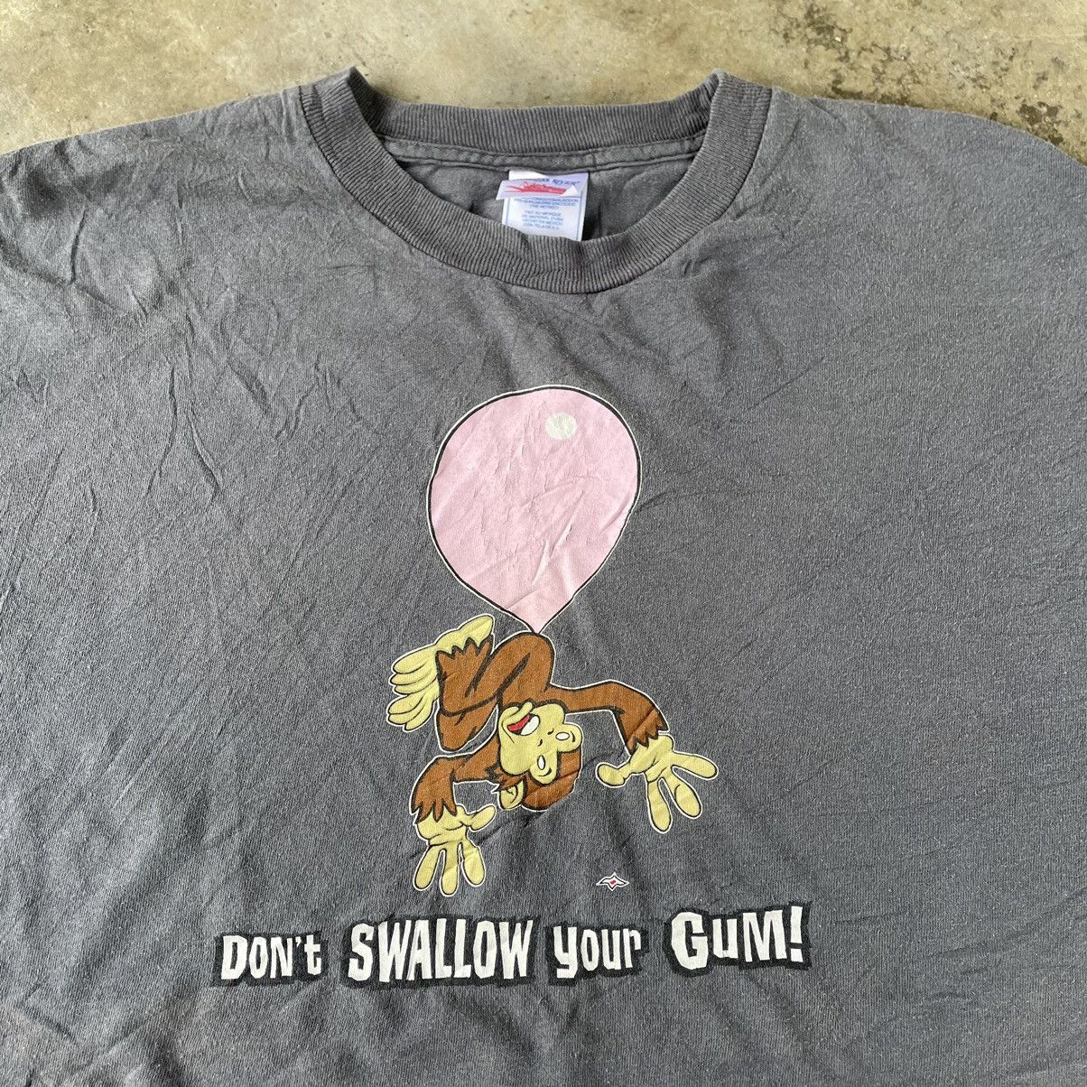 Vintage 🔥🔥Vintage Dont Swallow Your Gum Graphic Monkey Art Tee Size US XL / EU 56 / 4 - 2 Thumbnail
