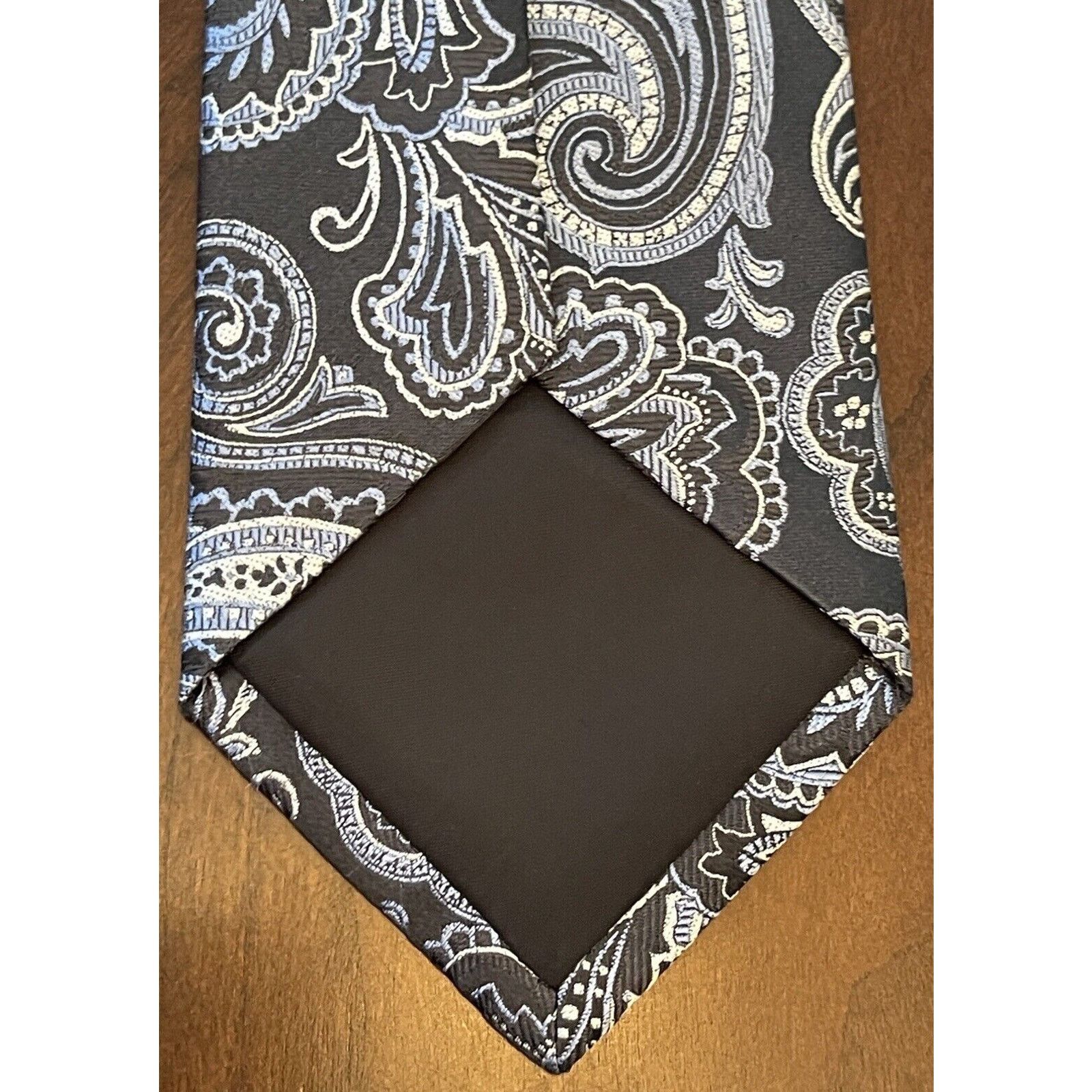 Croft & Barrow Croft & Barrow Black Blue Hand Made 100% Silk Made In China Size ONE SIZE - 2 Thumbnail