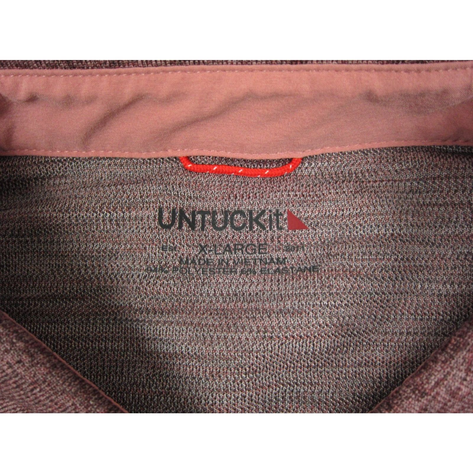 UNTUCKit UNTUCKit Polo Shirt Adult L Red Solid 90s Mens Polo Shirt Polyester Spandex Casual Golf Clothes Mens Size US L / EU 52-54 / 3 - 3 Thumbnail