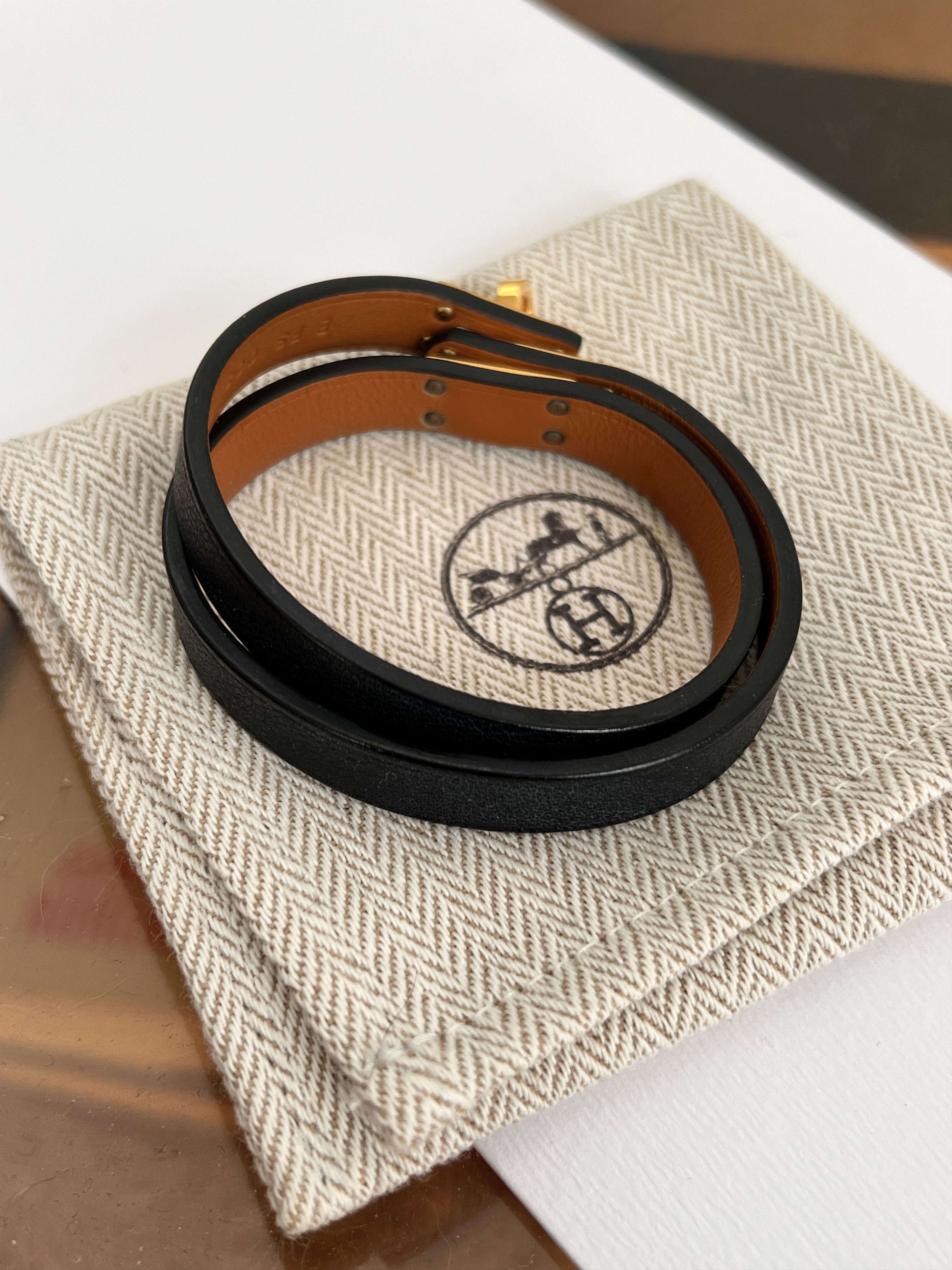 Hermes Mini Kelly Double Tour bracelet, Black Size ONE SIZE - 3 Thumbnail