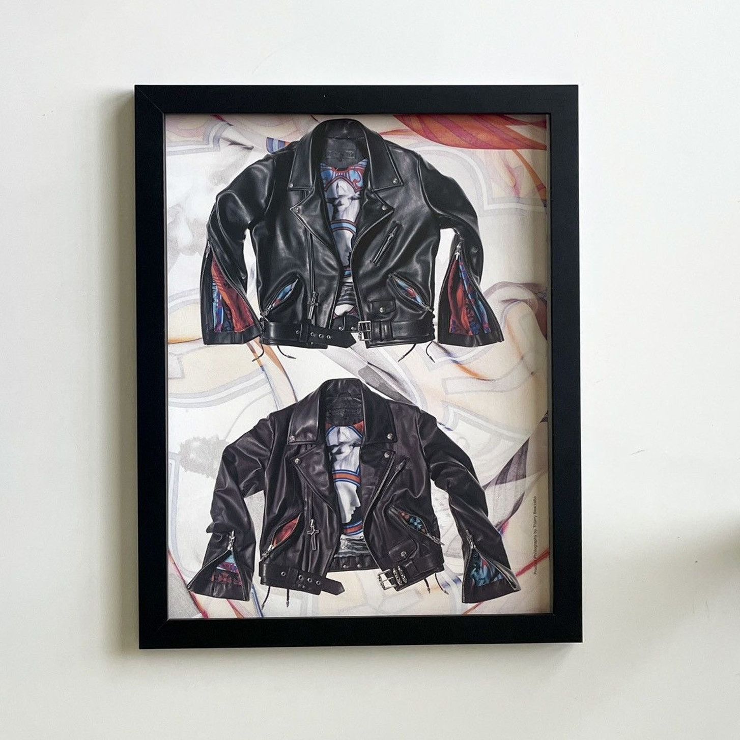 Chrome Hearts × Japanese Brand × Vintage Chrome Hearts leather jacket photo Poster framed 9x11 Size ONE SIZE - 1 Thumbnail