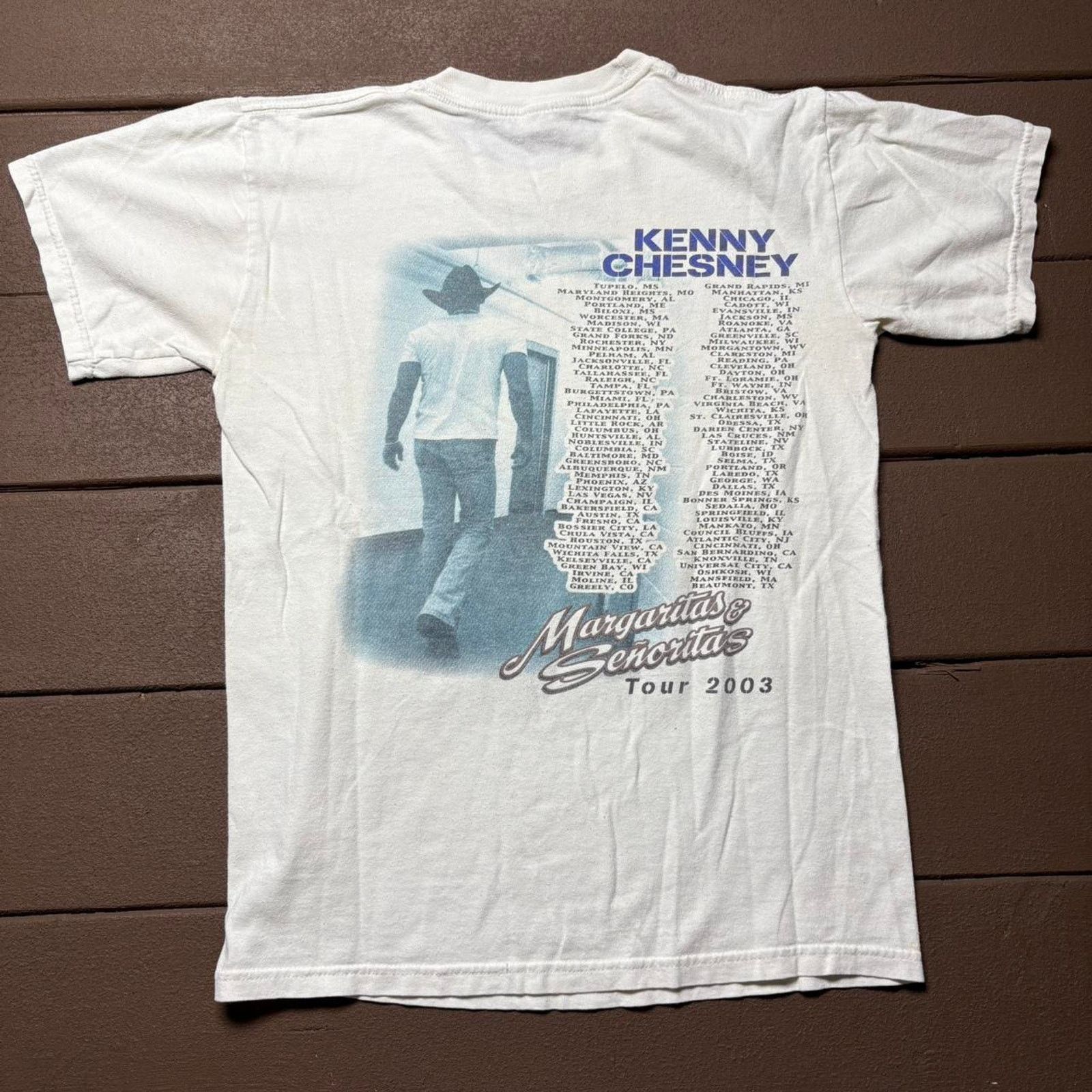 Jerzees White 2003 Kenny Chesney Country Shirt Size US S / EU 44-46 / 1 - 5 Thumbnail