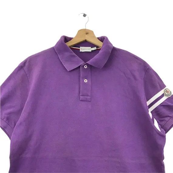 Moncler MONCLER Rene RAMILLON Purple Polo Tee Shirt Made In Italy Size US L / EU 52-54 / 3 - 3 Thumbnail