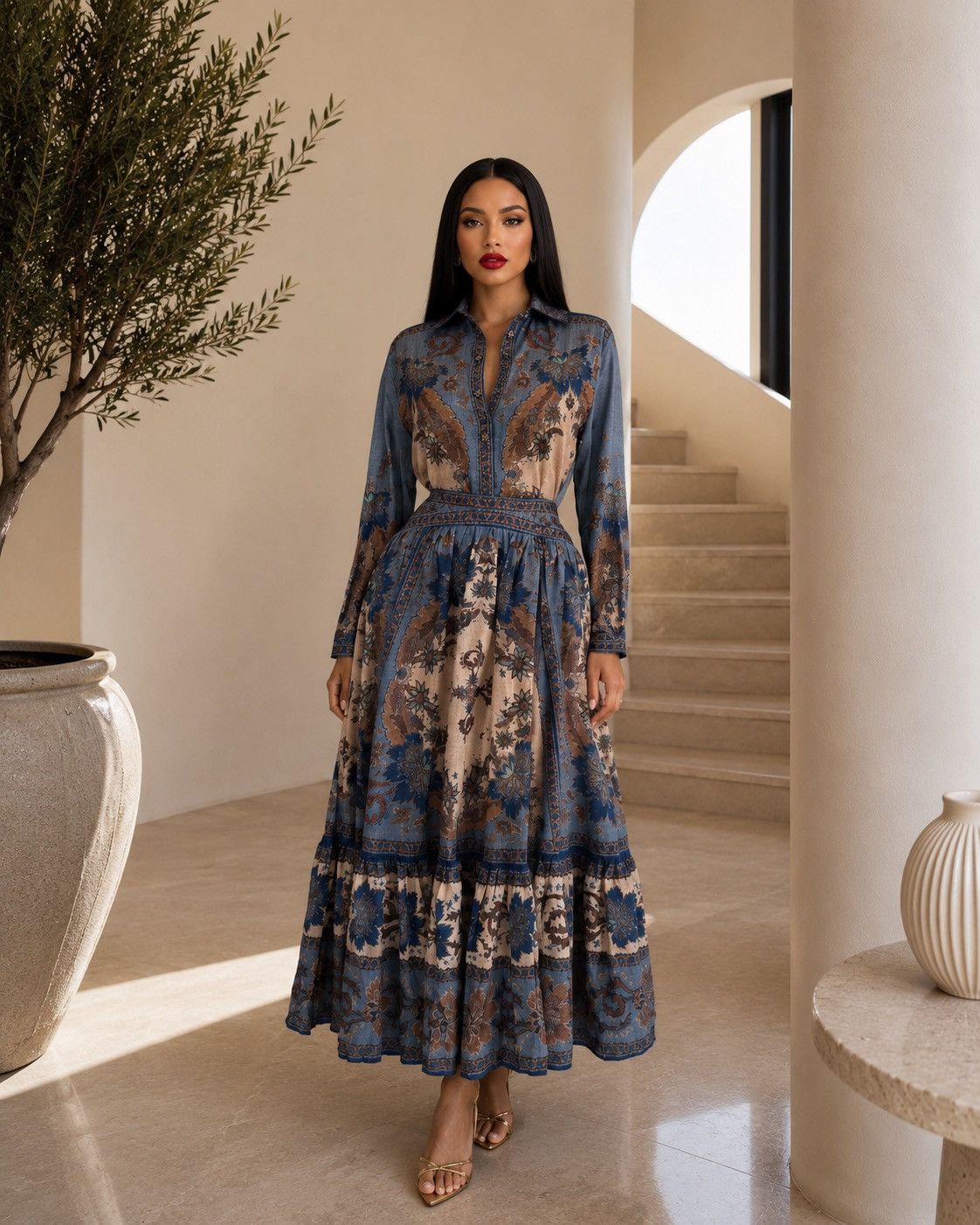 Zimmermann Zimmermann Ascension tiered midi Skirt | Button-Up Blouse Size L / US 10 / IT 46 - 1 Thumbnail