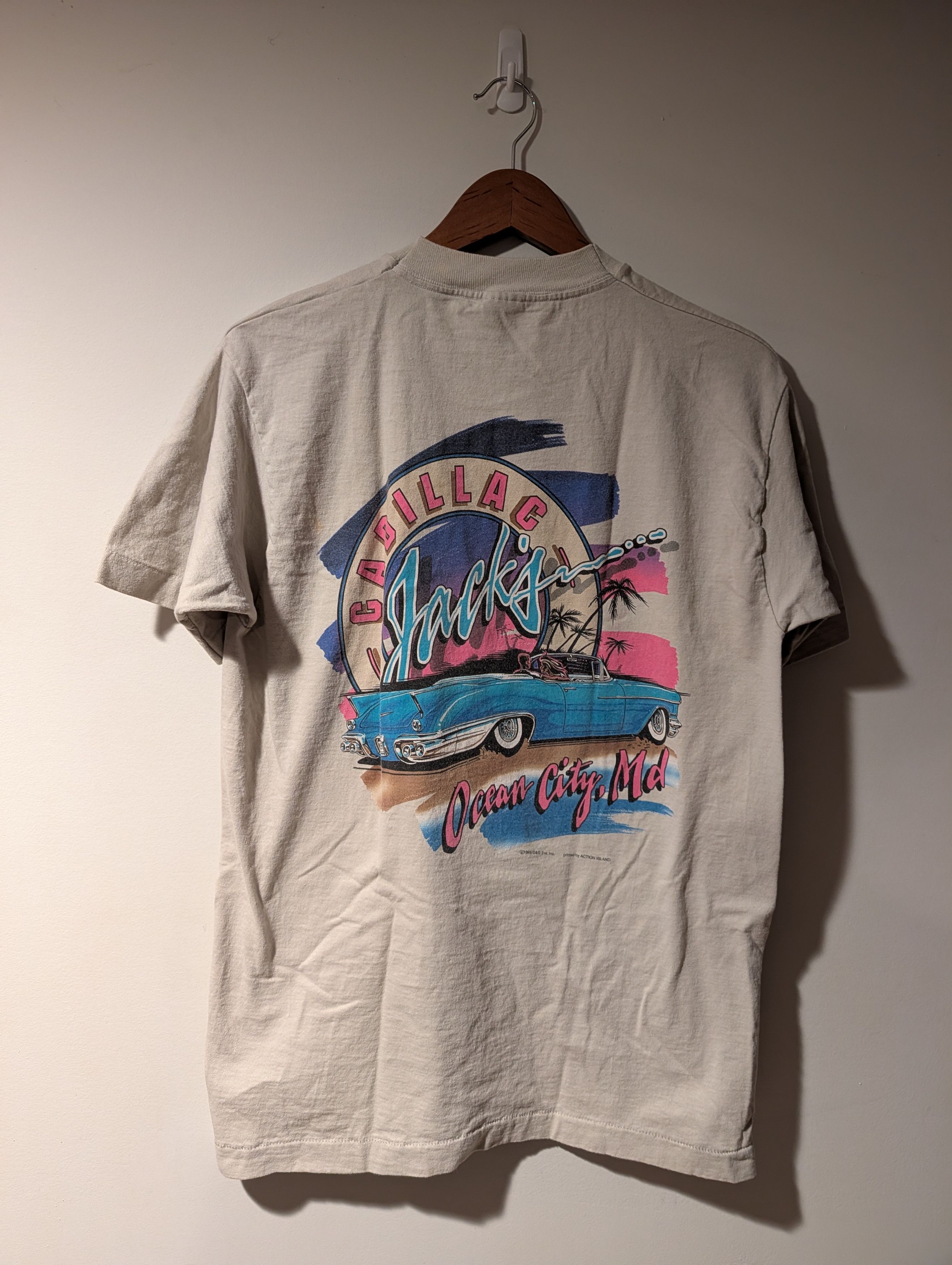 Arts & Science VTG 1995 Cadillac Jack's Ocean City MD Car Graphic T-Shirt Size US L / EU 52-54 / 3 - 1 Thumbnail