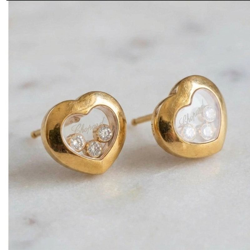 Chopard Chopard Happy Diamonds Heart Stud Earrings 18K Yellow Gold Size ONE SIZE - 2 Thumbnail