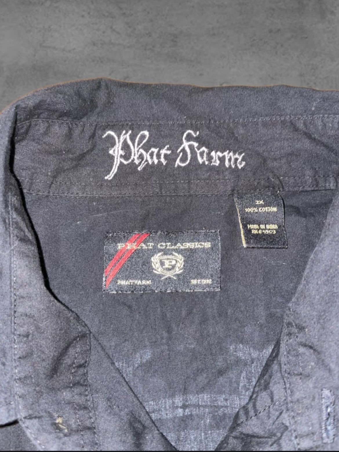 Phat Farm Phat Farm Y2K Black and White Button-Up Size US XXL / EU 58 / 5 - 5 Thumbnail