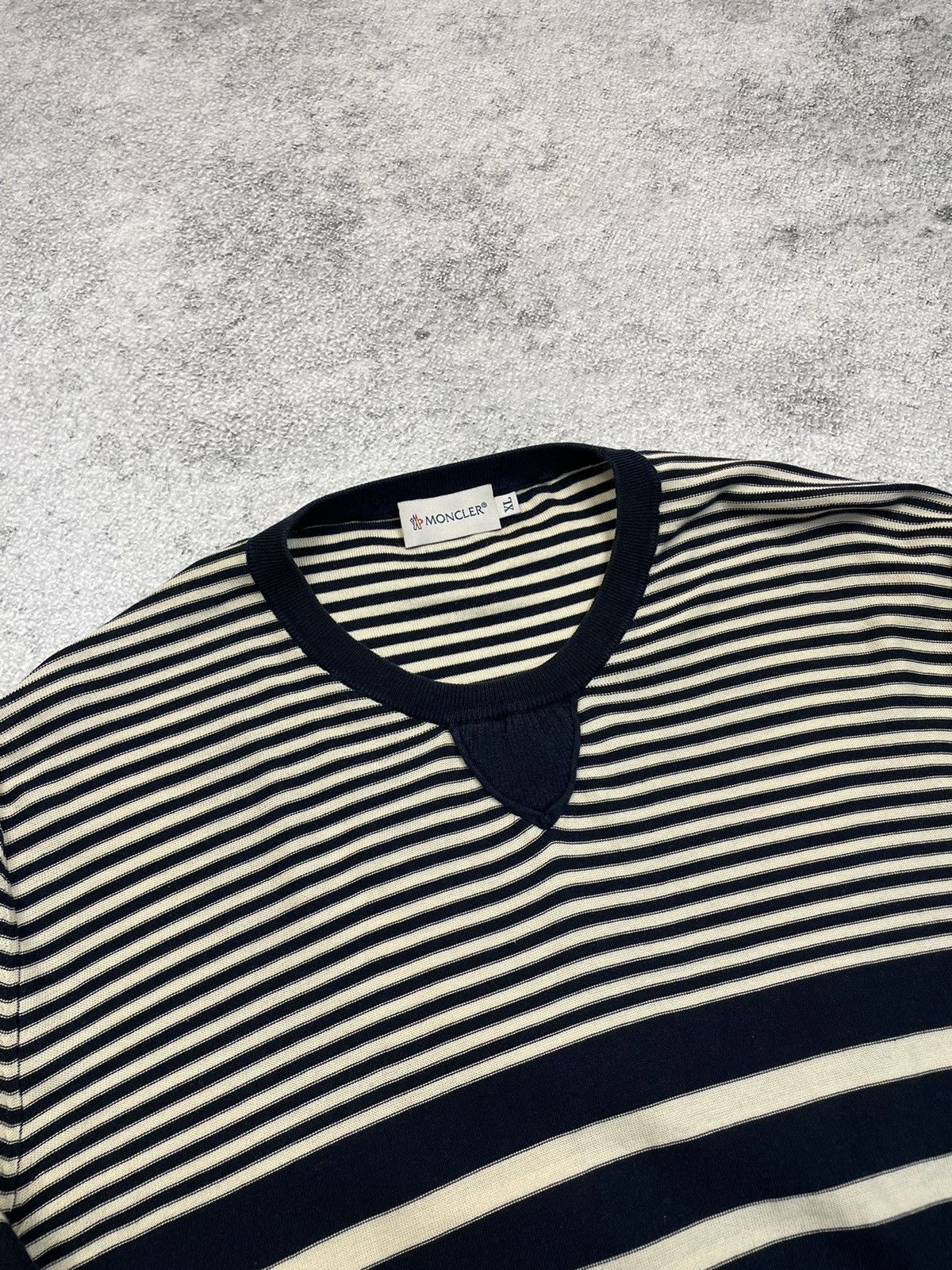 Moncler Moncler striped sweatshirt Jumper Maglione Tricot Girocollo Size US XL / EU 56 / 4 - 6 Thumbnail