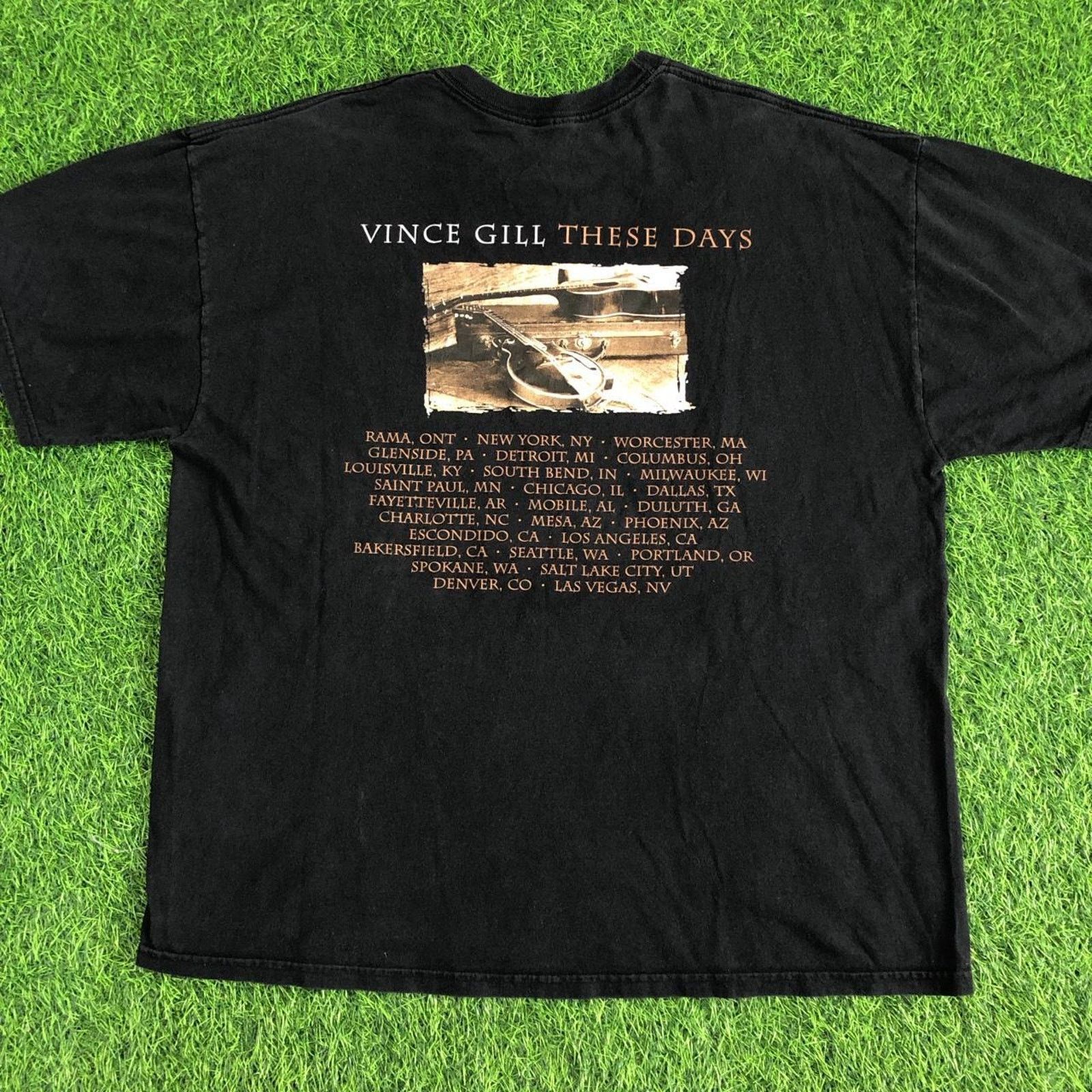 Other Black Vince Gill ‘These Days’ Tour Merch Graphic Tee Size US XL / EU 56 / 4 - 2 Thumbnail