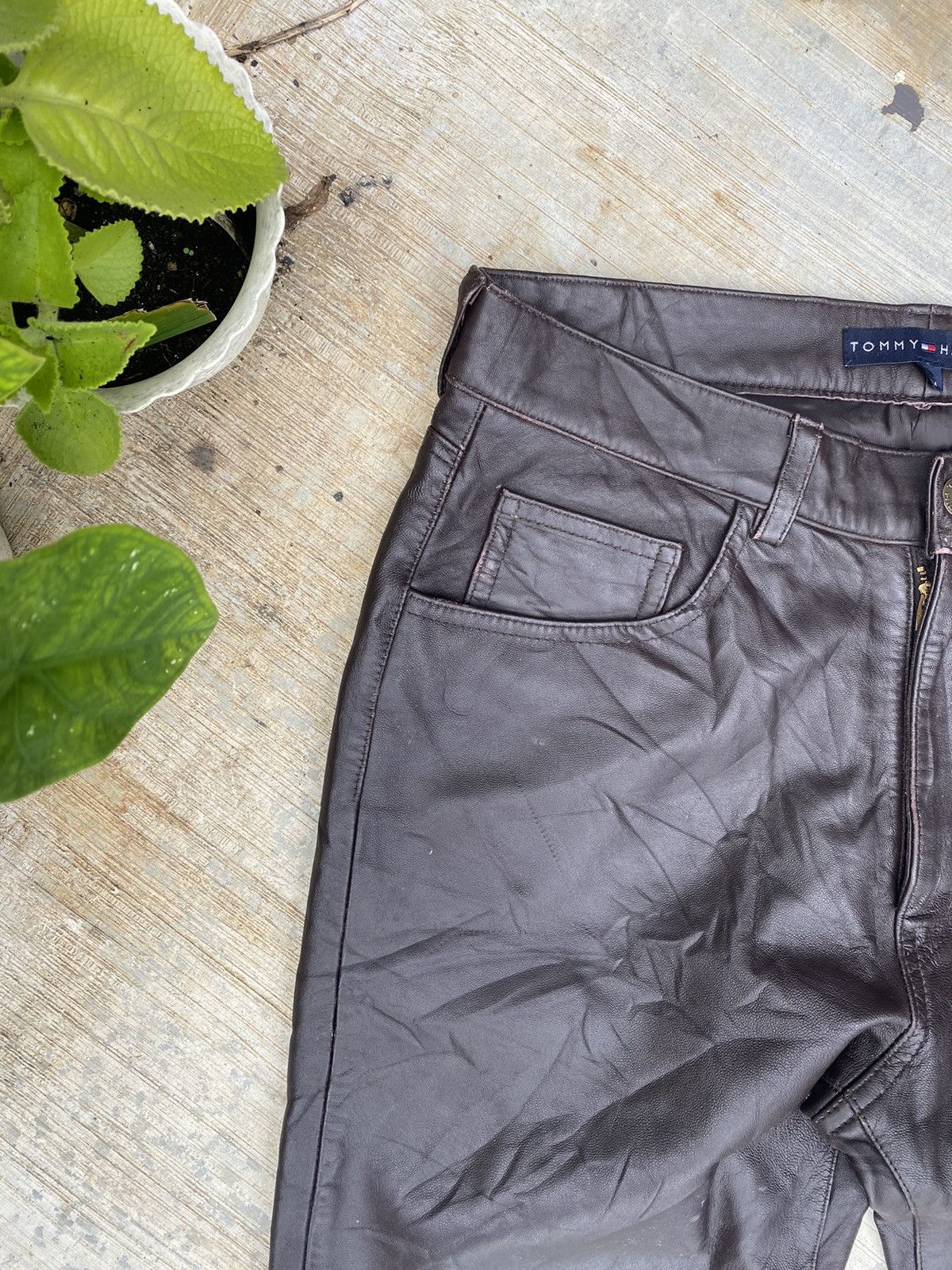Leather × Tommy Hilfiger Tommy Hilfiger Leather Pants Size US 29 - 3 Thumbnail