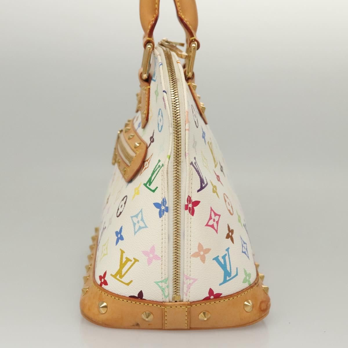 Louis Vuitton LOUIS VUITTON Monogram Multicolor Alma Hand Bag White M92647 Size ONE SIZE - 4 Thumbnail