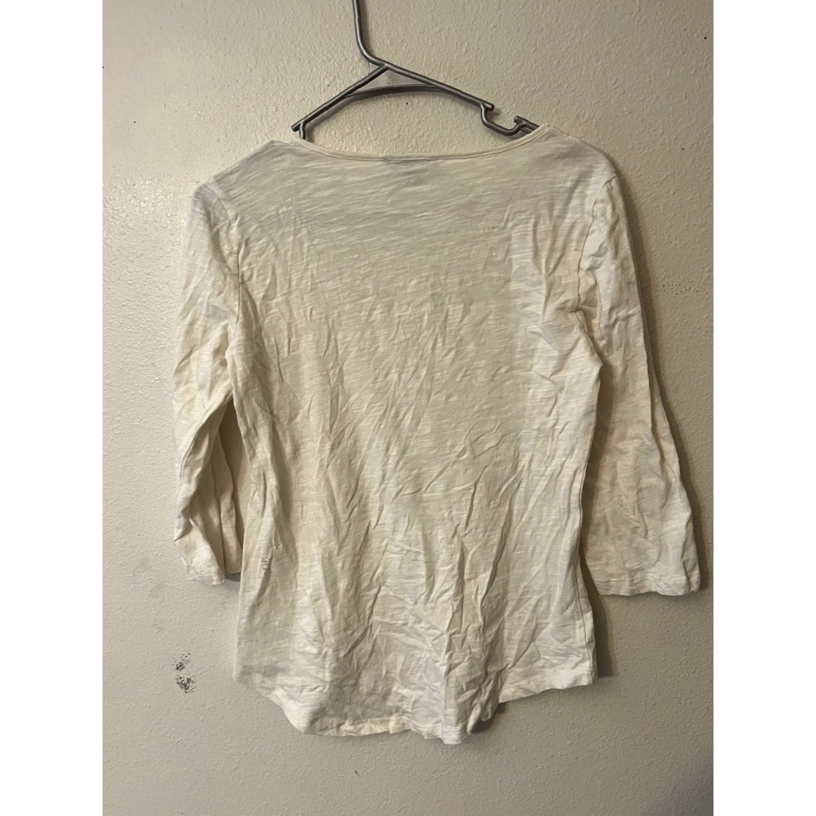 Vintage Cable & Gauge Women's Long Sleeve Henley Shirt Casual White Size S Preppy Size S / US 4 / IT 40 - 3 Thumbnail