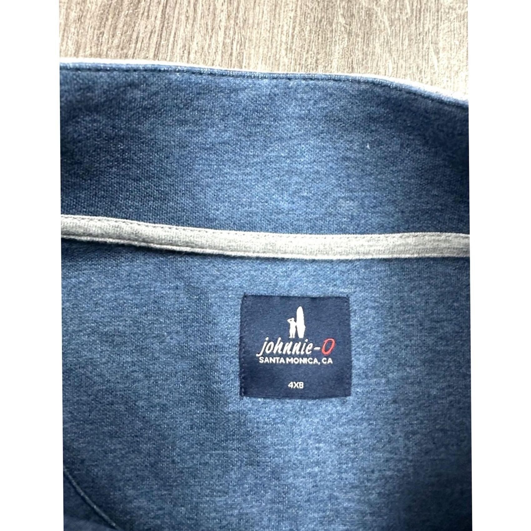 johnnie-O VINTAGE Johnnie-O Sully Light Gray Quarter Zip Pullover 4XB Mens Big & Tall Sweatshirt Pullover Gray 4XB 90s Size US XXL / EU 58 / 5 - 6 Thumbnail