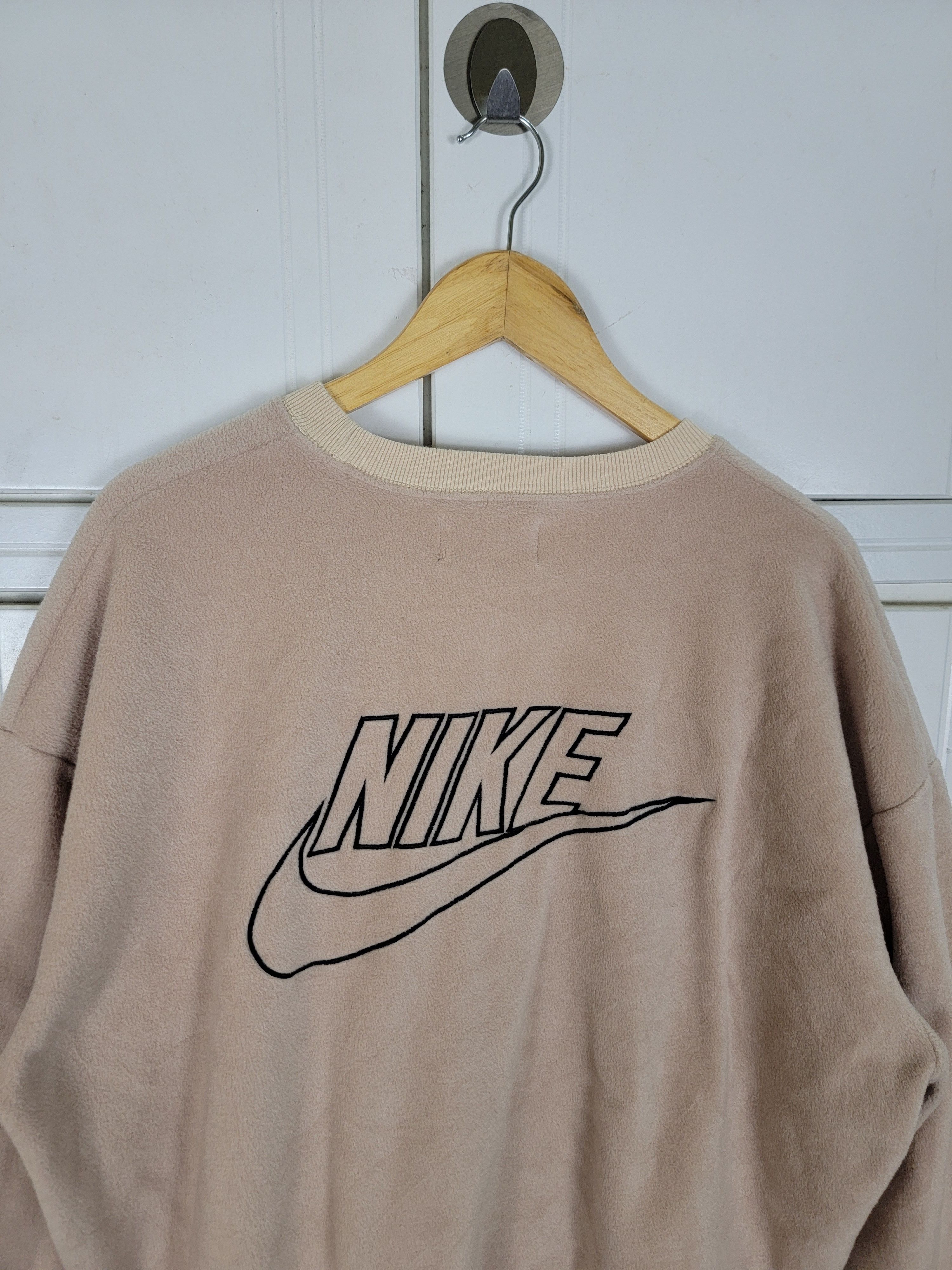Nike × Vintage Vintage 80s Nike Spellout Fleece Sweatshirt Size US L / EU 52-54 / 3 - 5 Thumbnail