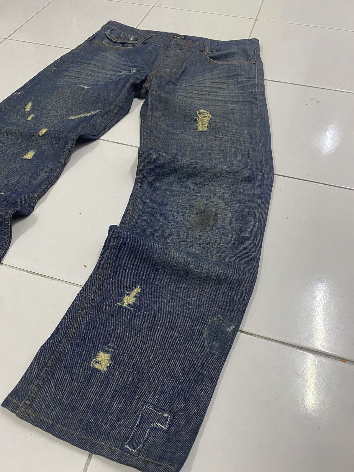 Dolce & Gabbana D&G Dolce & Gabbana Archive "POWER" Distressed Denim Jeans Size US 32 / EU 48 - 4 Thumbnail