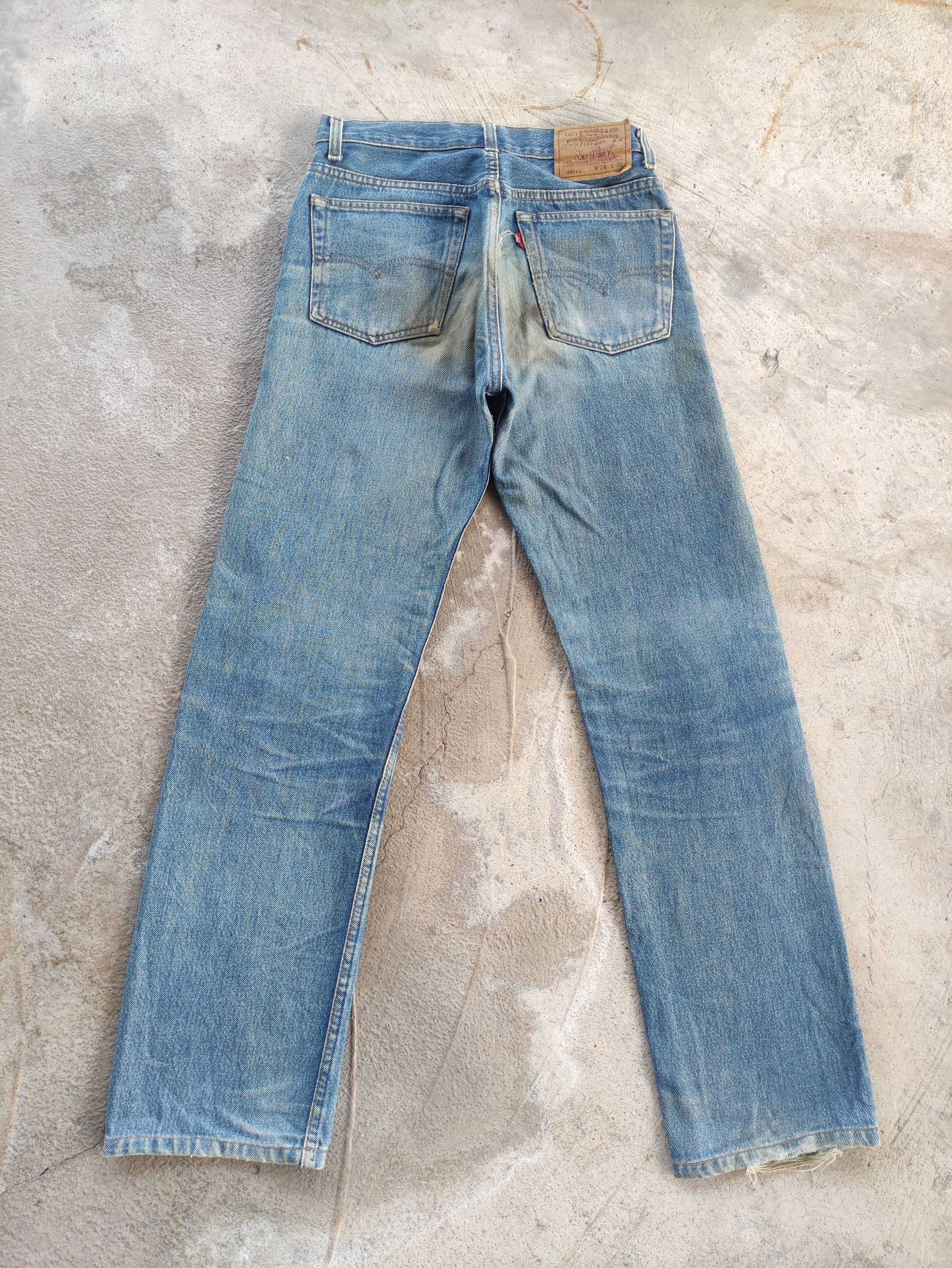 Levi's Vintage Levis 501 usa Button Jean Distressed Faded Denim Size US 28 / EU 44 - 10 Thumbnail
