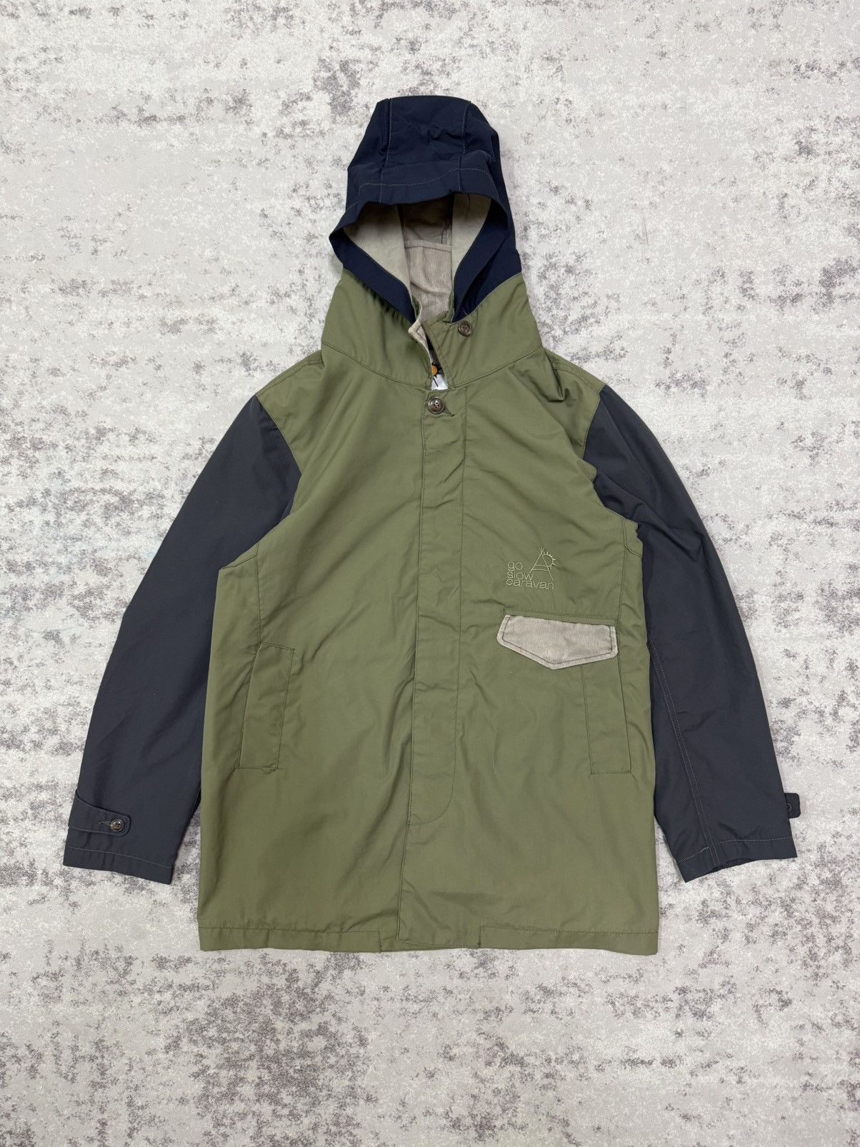 go slow caravan Go Slow Caravan Button Up Windbreaker Jacket Hoodie Size US S / EU 44-46 / 1 - 3 Thumbnail