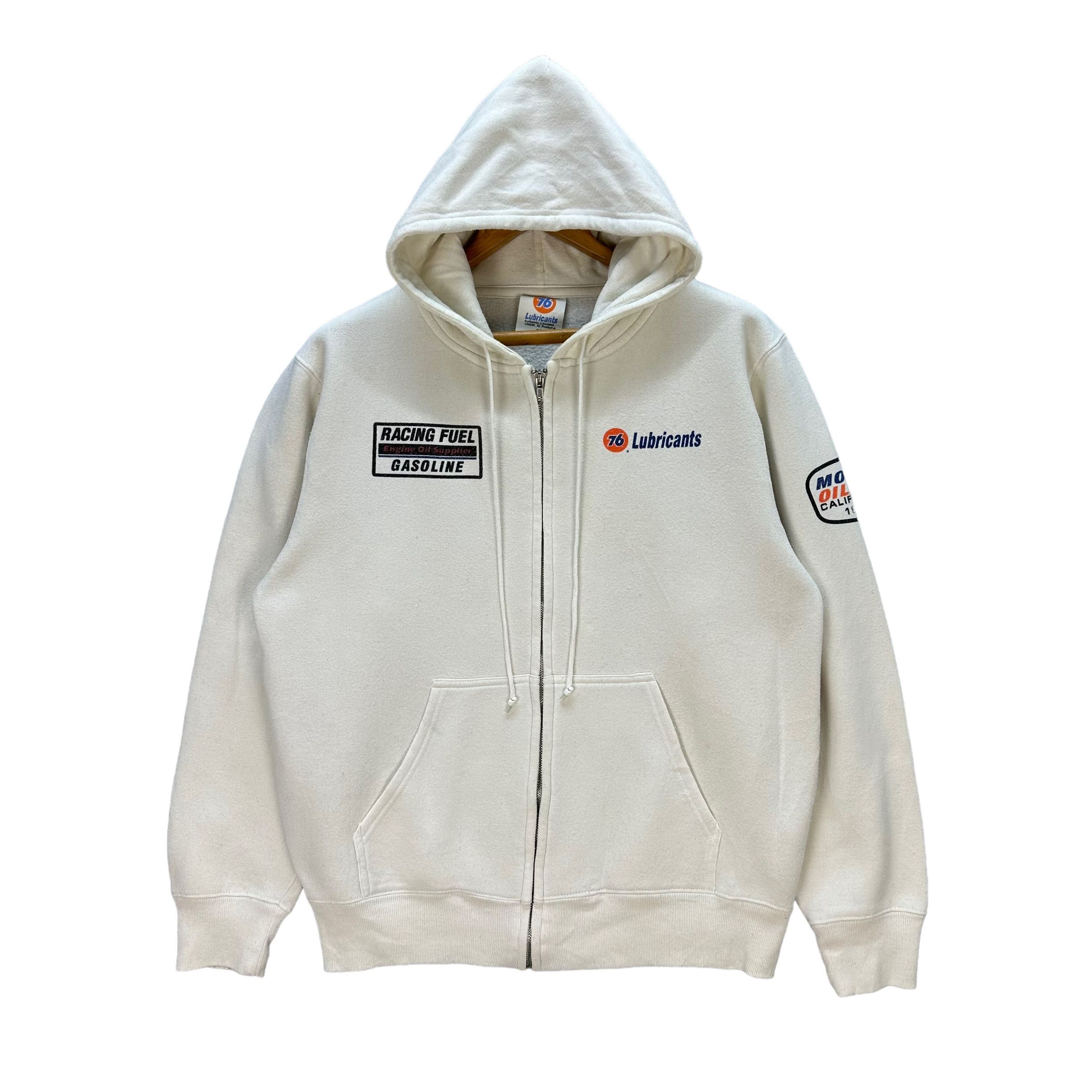 Japanese Brand 76 LUBRICANTS Big Logo Zipper Hoodie Sweatshirt #A4-0097 Size US M / EU 48-50 / 2 - 3 Thumbnail