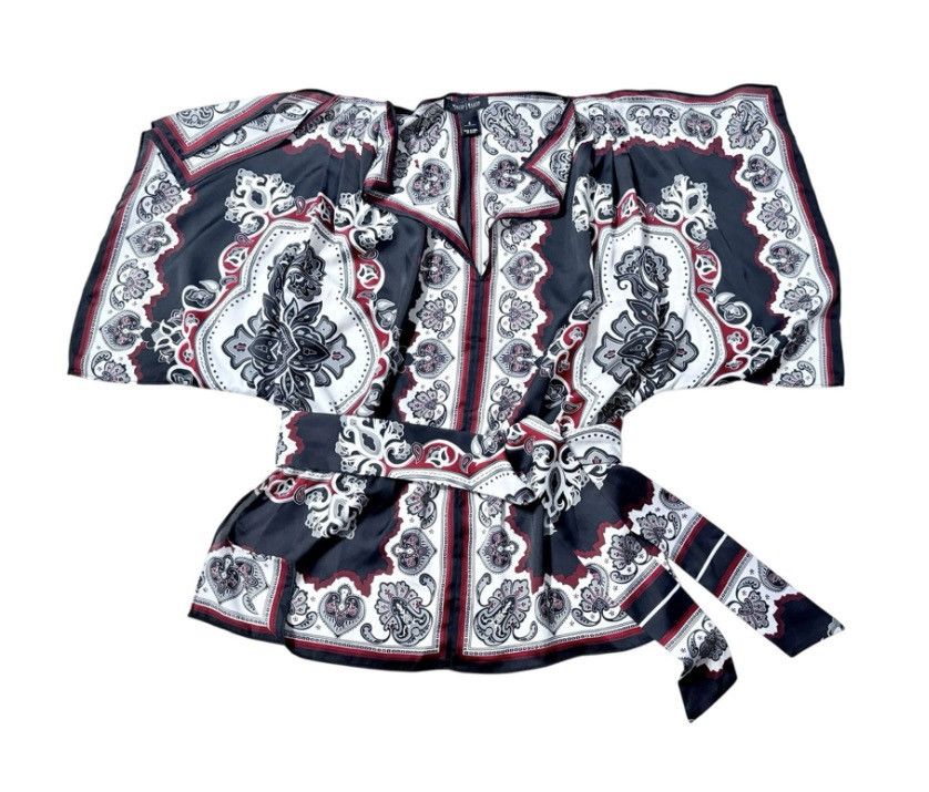 White House Black Market White House Black Market Baroque Kimono Sleeve Top – Size S Size S / US 4 / IT 40 - 1 Thumbnail